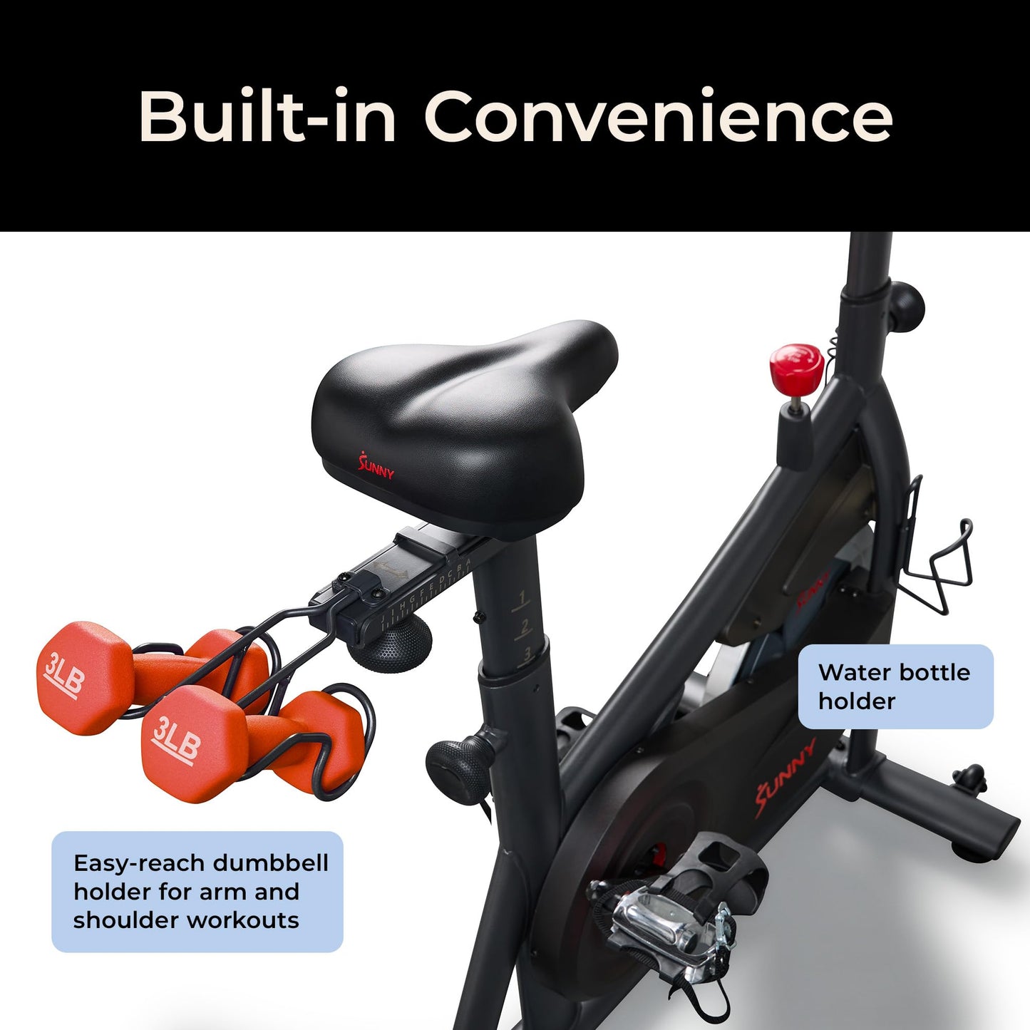 Sunny Health & Fitness Orion Smart Indoor Cycling Bike – Performance Magnetic Exercise machine with SunnyFit App, 29 LB Flywheel, 330 LB Capacity & Quiet Belt Drive