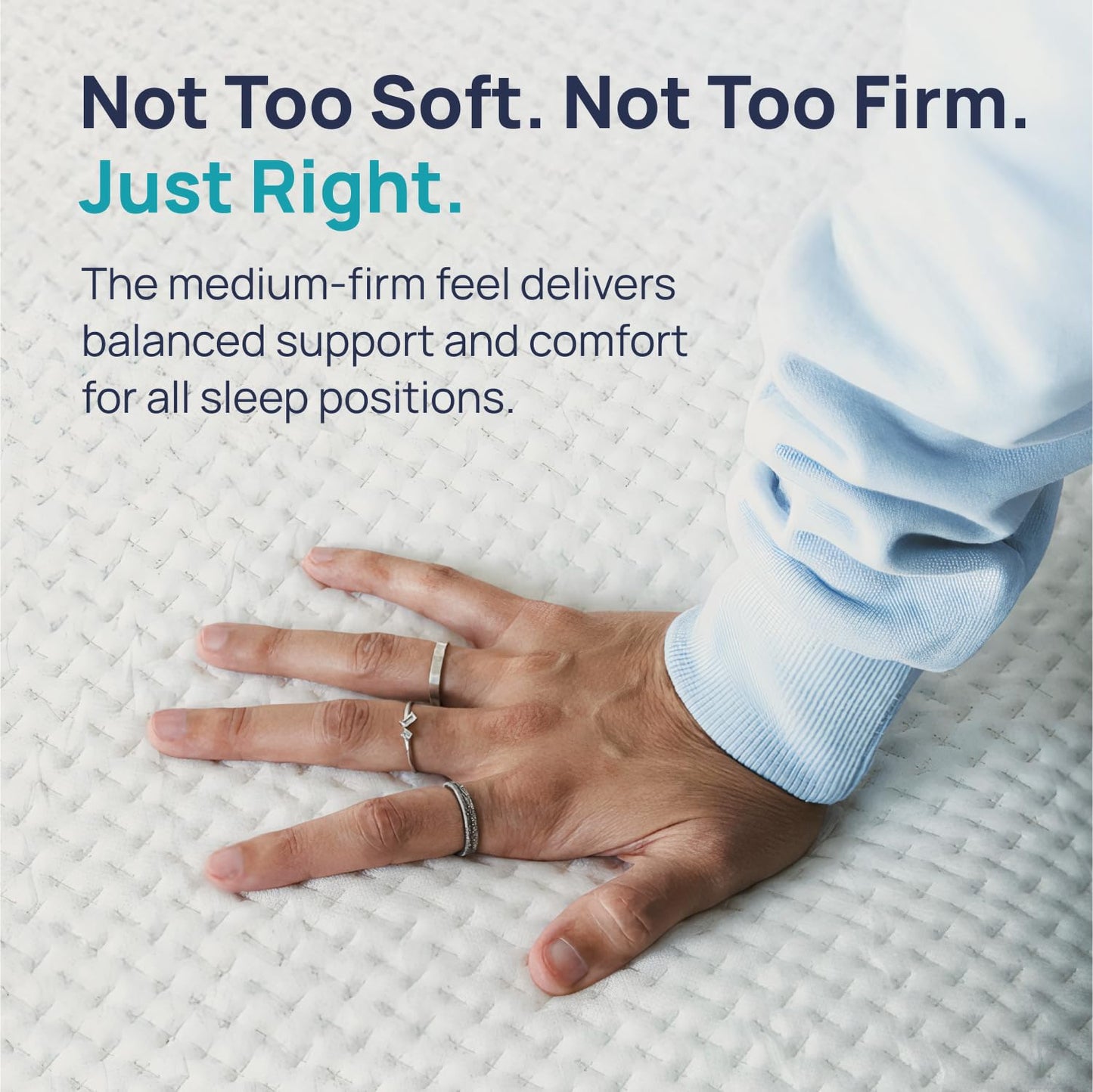 Sure2Sleep Monterey King Size 10-inch Med Firm Mattress. Fiberglass Free. Made in USA. Breathable HyPUR-Gel Sleeps Cool. CertiPUR-US