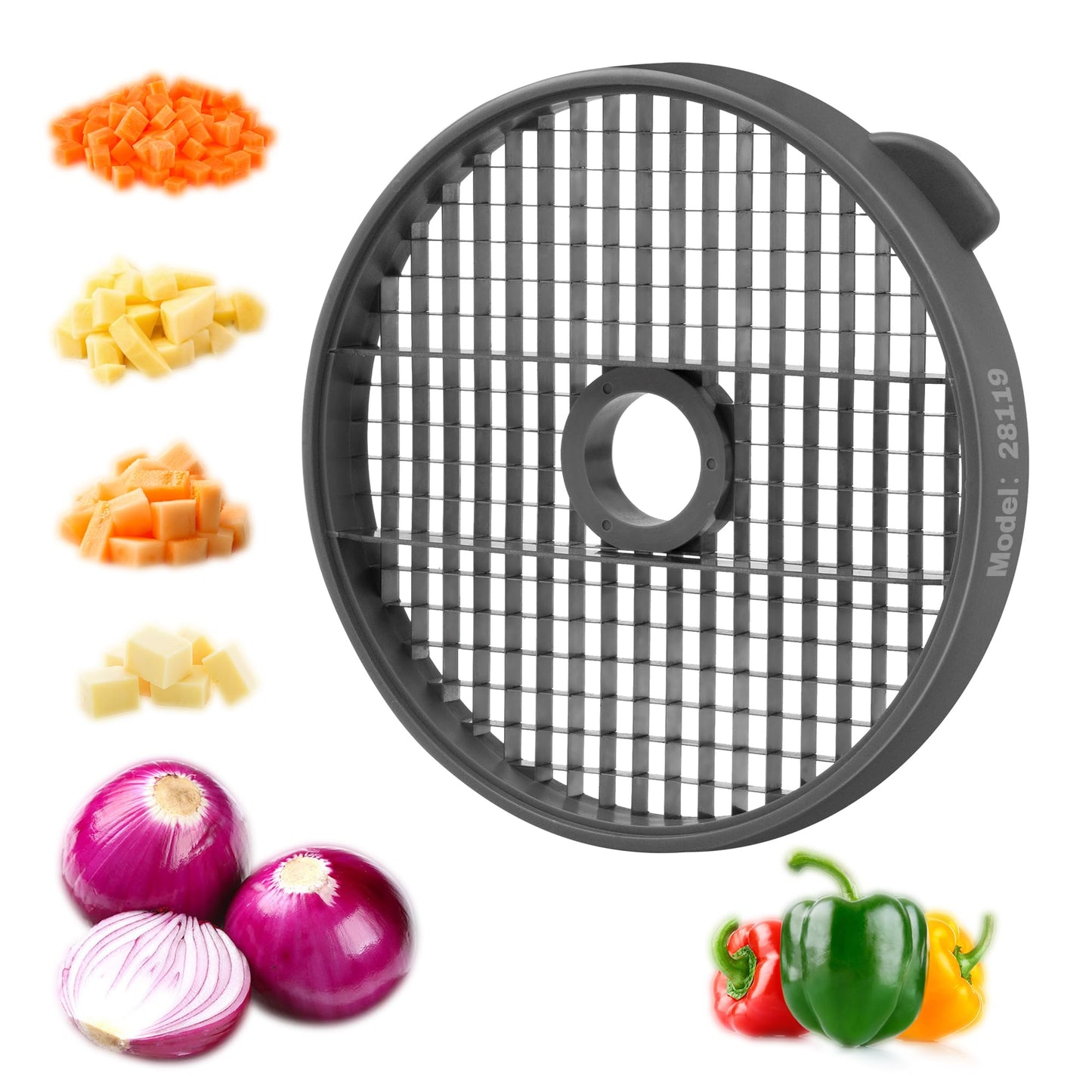 #28119 Commercial Dicing Grid for Robot Coupe CL50 CL52 CL55 CL60 R2 R502 R602 R652 R752, 10mm x 10mm Precise Dice Grid Cut Replacement Grid Commercial Food Processors