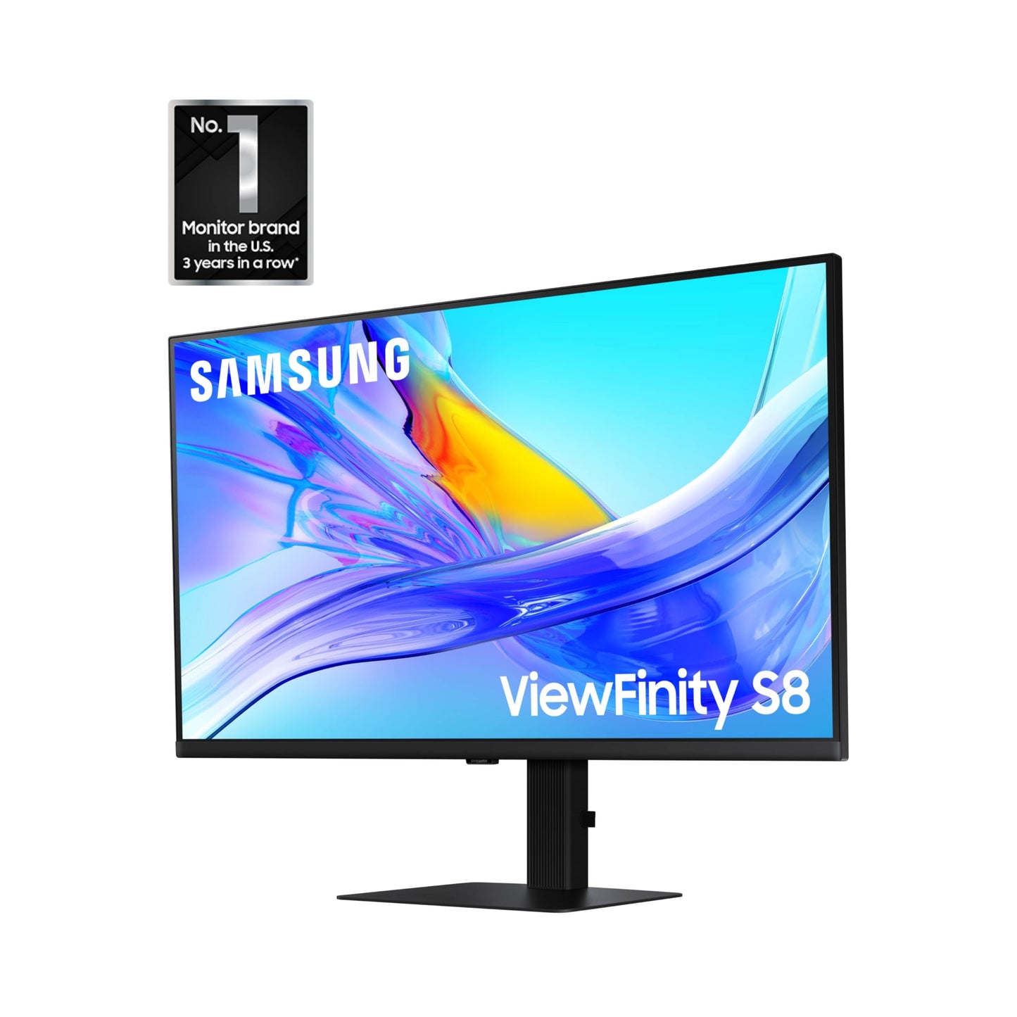 Samsung 32” ViewFinity S8 (S80UD) 4K UHD IPS HDR10 High Resolution Monitor, USB-C, Height Adjustable Ergonomic Stand, Built-in KVM Switch, Intelligent Eye Care, LS32D800UBNXGO, 2025