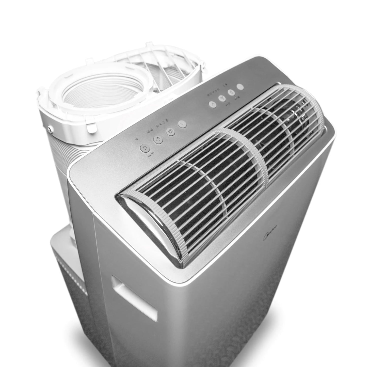 Midea Duo 14,000 BTU(12,000 BTU SACC) High Efficiency Inverter, Quiet Portable Air Conditioner, Cools up to 550 Sq.Ft., Works with Alexa/Google Assistant, Includes Remote Control&Window Kit (Renewed)