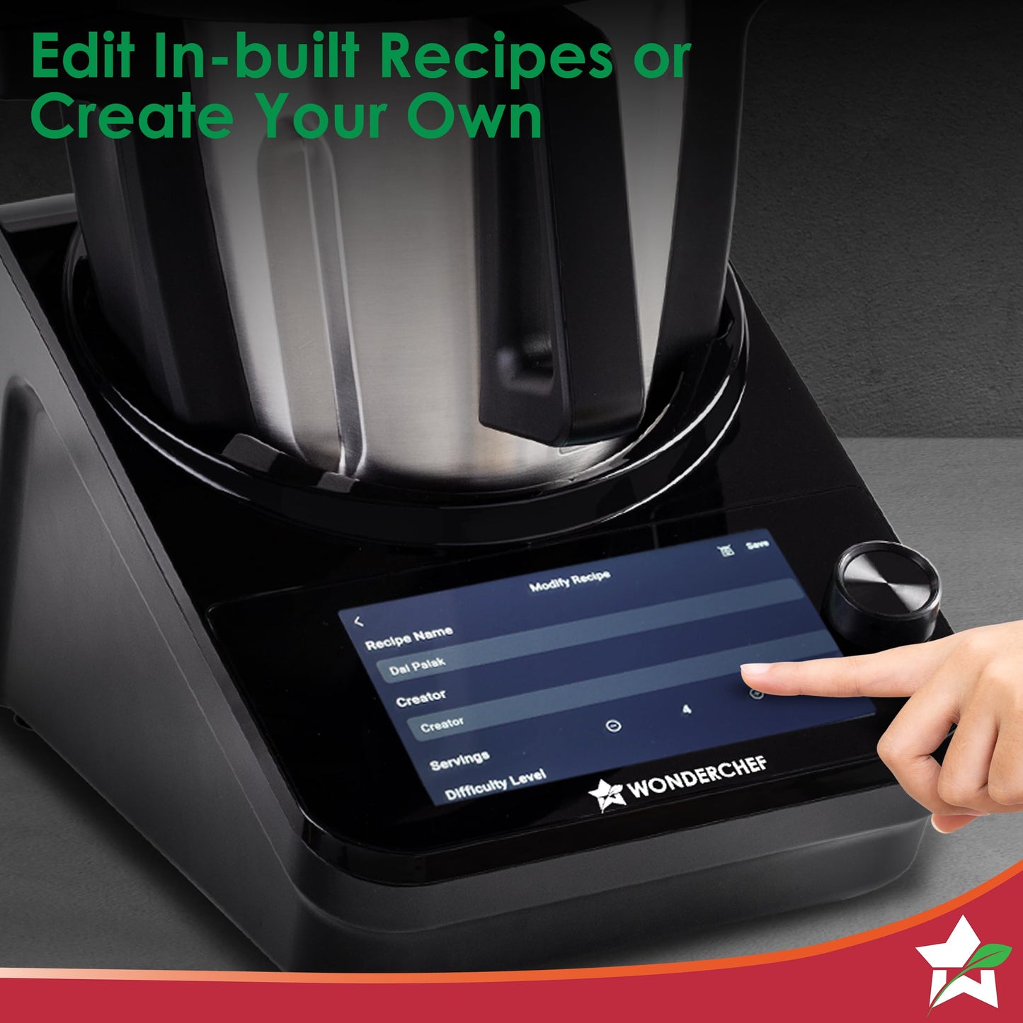 Wonderchef Chef Magic | All-in-One Kitchen Robot for Indian & International Cuisine | Automatic Chopping, Sautéing, Stirring, Kneading... | Mobile App | Recipes by Chef Sanjeev Kapoor | 2 Yr Warranty