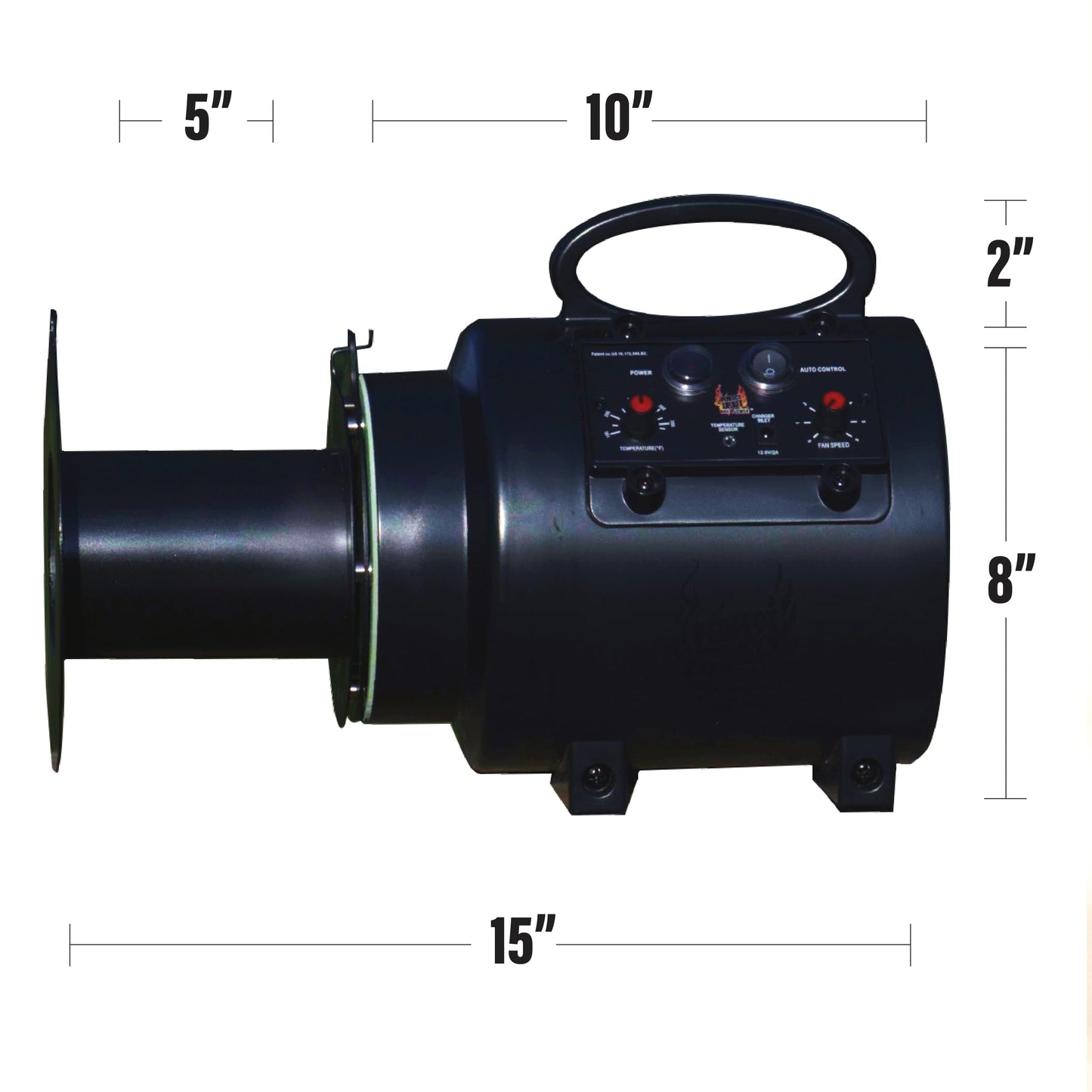 Perfect Draft BBQ Blower 4.0 for Offset Smoker Grill - Designed in Texas, Patented in the USA - Battery Powered BBQ Fan for Outdoor Barbecue