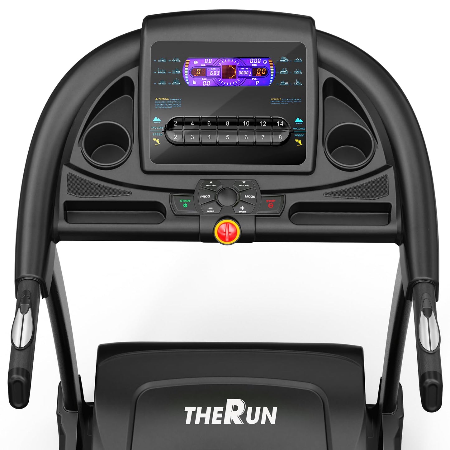 THERUN Incline Treadmill, Treadmills for Running and Walking, 300 lbs Weight Capacity Folding Treadmill with 0-15% Auto Incline, Wide Belt, 3.5HP, App, Heart Rate, Red