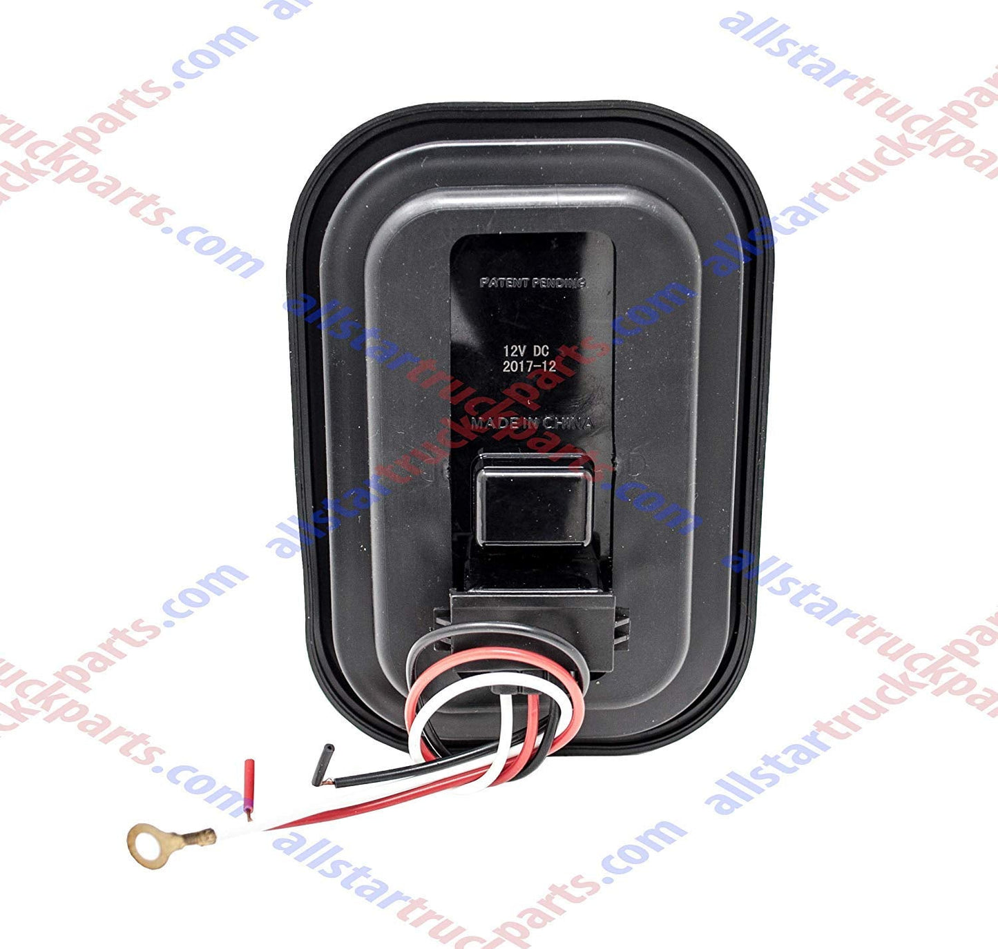 All Star Truck Parts 25 LED Reverse/Backup Light with Red Reflector Grommet & Pigtail, Qty 2, Size 5inx3in, Color Red