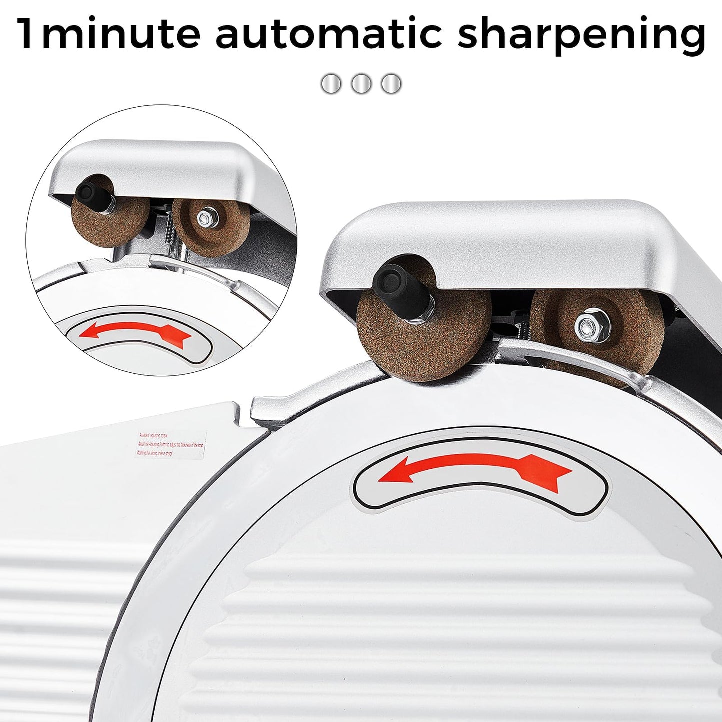 Commercial Meat Slicer, 13-Inch Chromium-Plated Steel Blade, 370W High-Power Pure Copper Motor, 0-16mm Precision Adjustable Thickness, Semi-Automatic Electric Meat Cutter for Kitchen & Restaurant