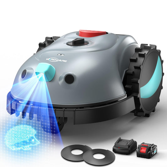 2026 New YARDCARE V100 Smart Lawn Mower Robot, Visual Navigation Obstacle Avoidance Lawn Mower Robot with Adjustable Cutting Height & Low Noise Operation for Lawn Up to 1600 Sq.Ft
