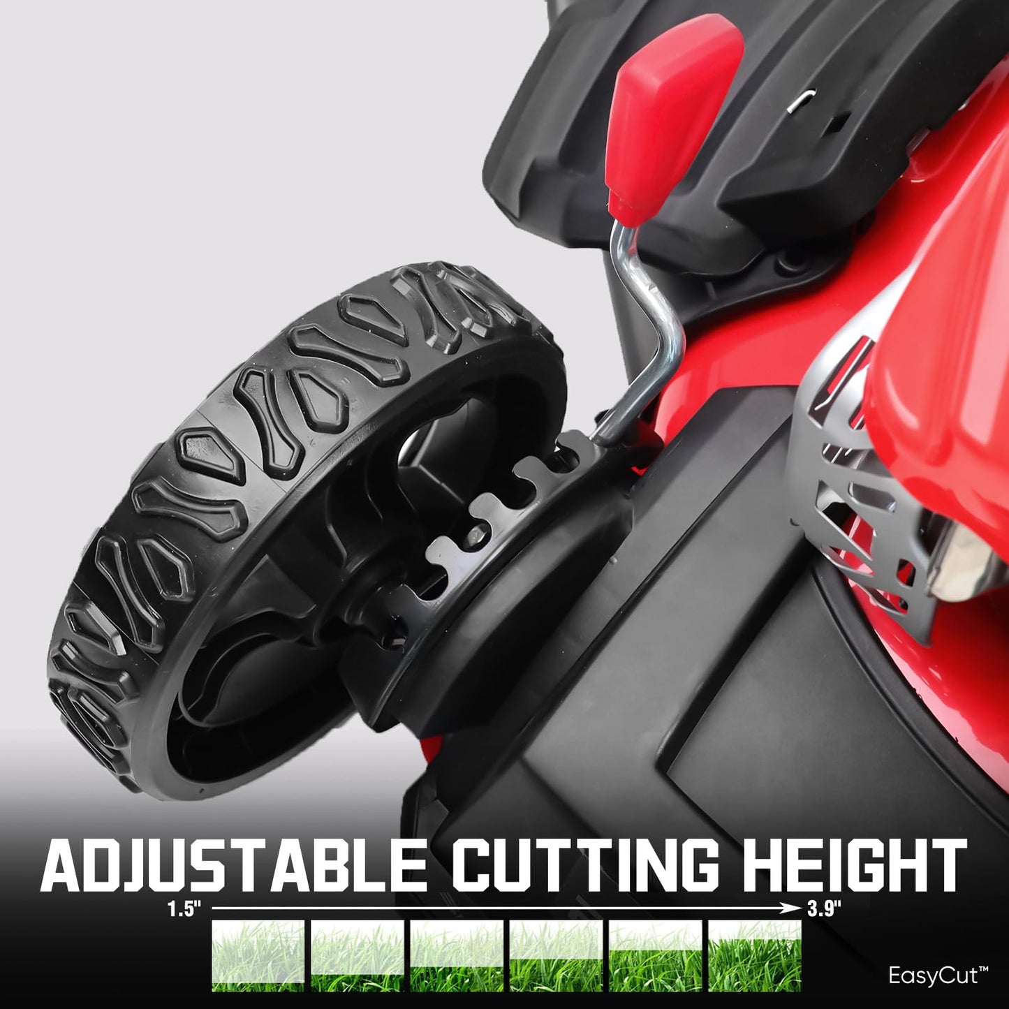PowerSmart EasyCut 18-Inch 144cc Push Gas Lawn Mower, 3-in-1 Mulch/Bag/Side Discharge, Steel Deck, 6 Height Adjustment