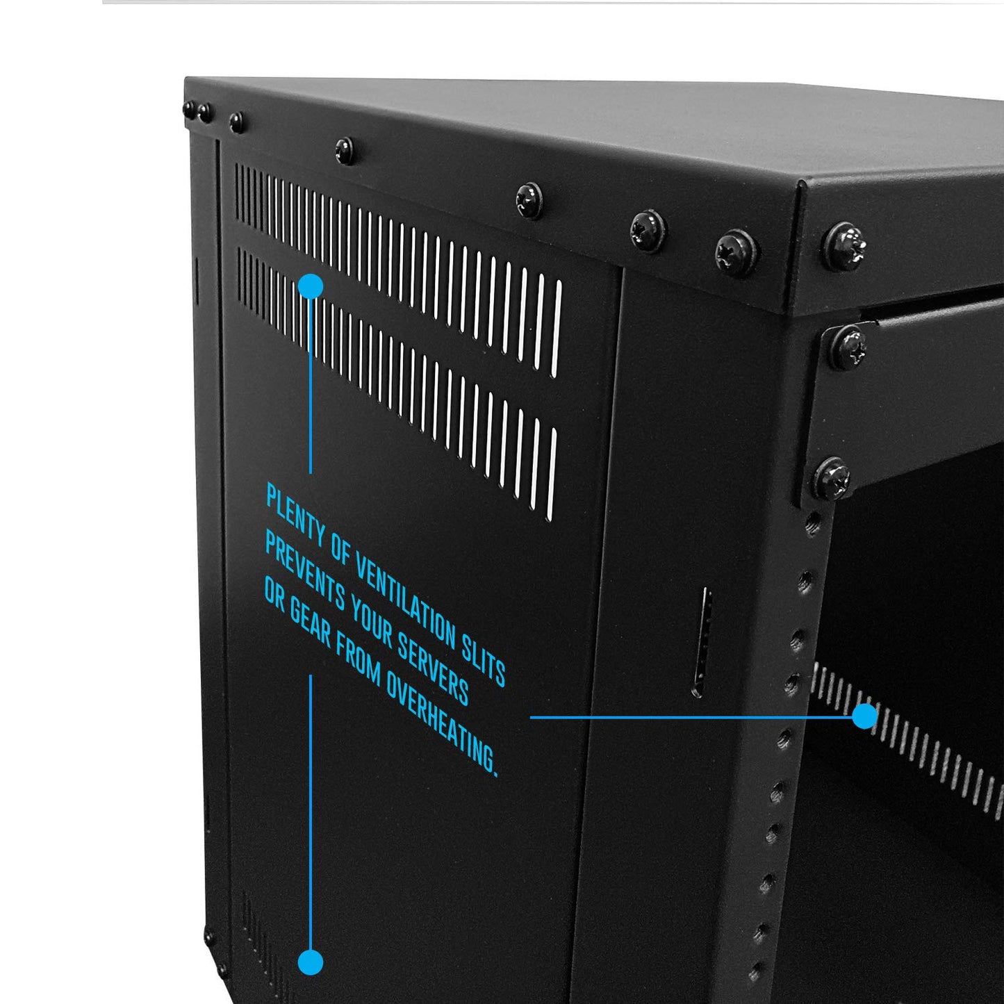 AxcessAbles 12U AV Equipment Rack | 19-Inch Steel Open Frame Home Studio Rack with 3” Caster Wheels | Universal Case for Studio, Server, Network Gear | 550lb Capacity | Screws, Spacer, Tool Included