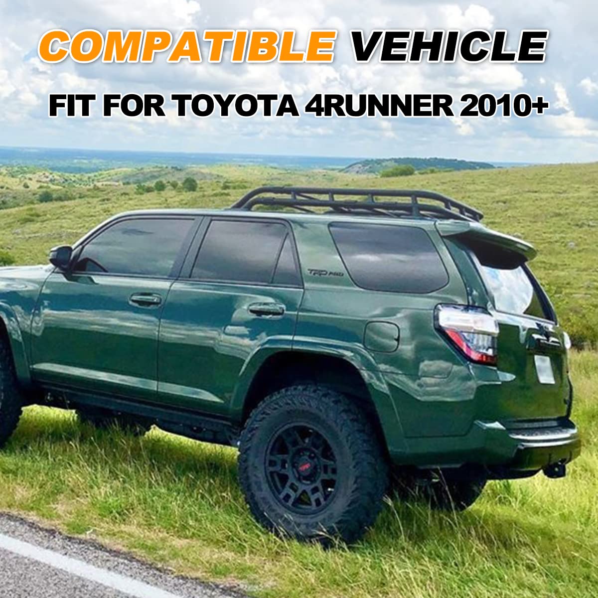 Snailfly Roof Rack Basket Fit for 2010-2024 Toyota 4Runner Rooftop Luggage Cargo Carrier Extra Bar Replacement