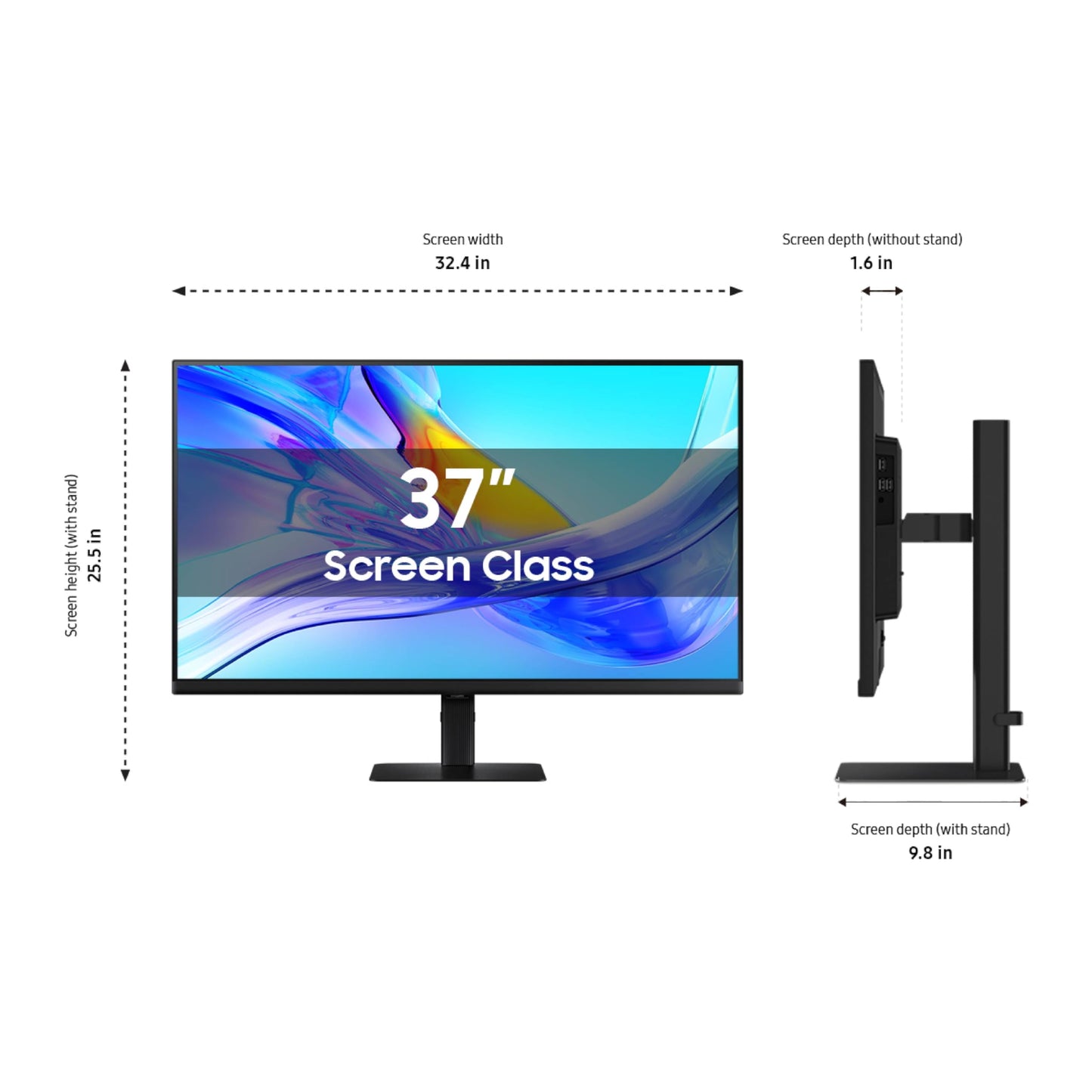 Samsung 37” ViewFinity S8 (S80UD) 4K UHD HDR10 High Resolution Monitor with USB-C and Ergonomic Design, Built-in KVM Switch, Intelligent Eye Care, LS37D800UANXZA, 2025
