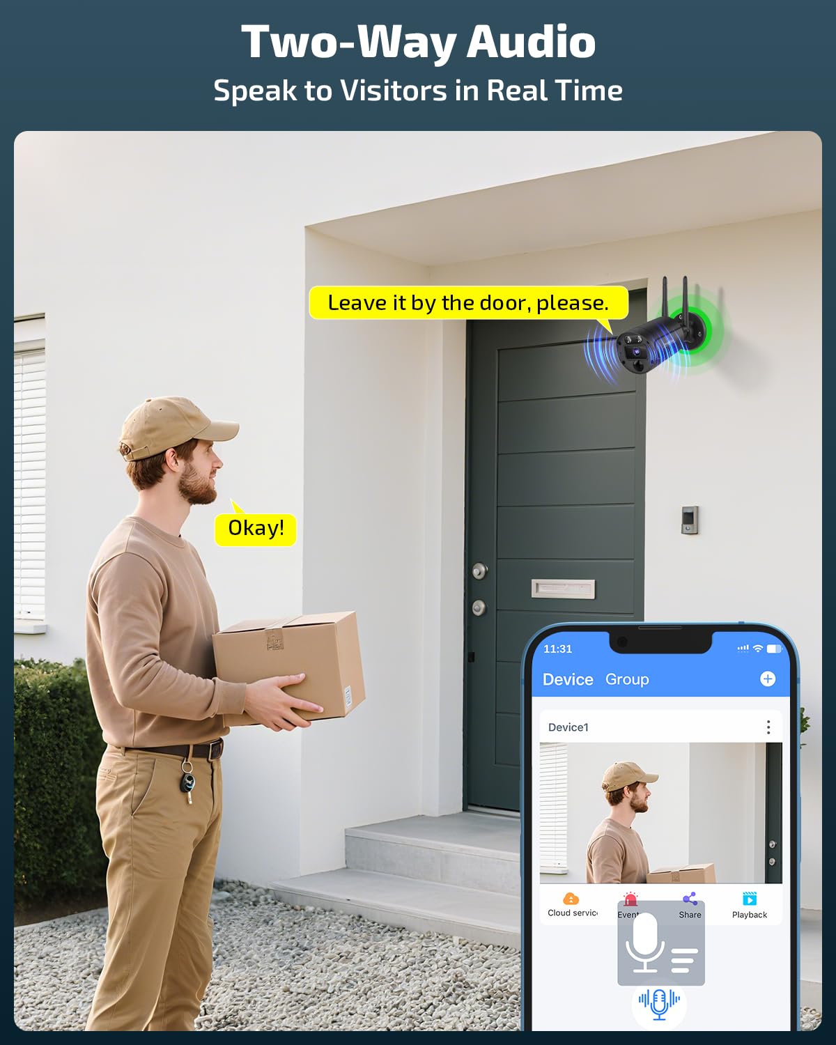 《130° Wide Angle & 4K Ultra HD》 Security Cameras Wireless Outdoor, Home WiFi Video Security System, Wireless IP Camera Surveillance DVR Kits