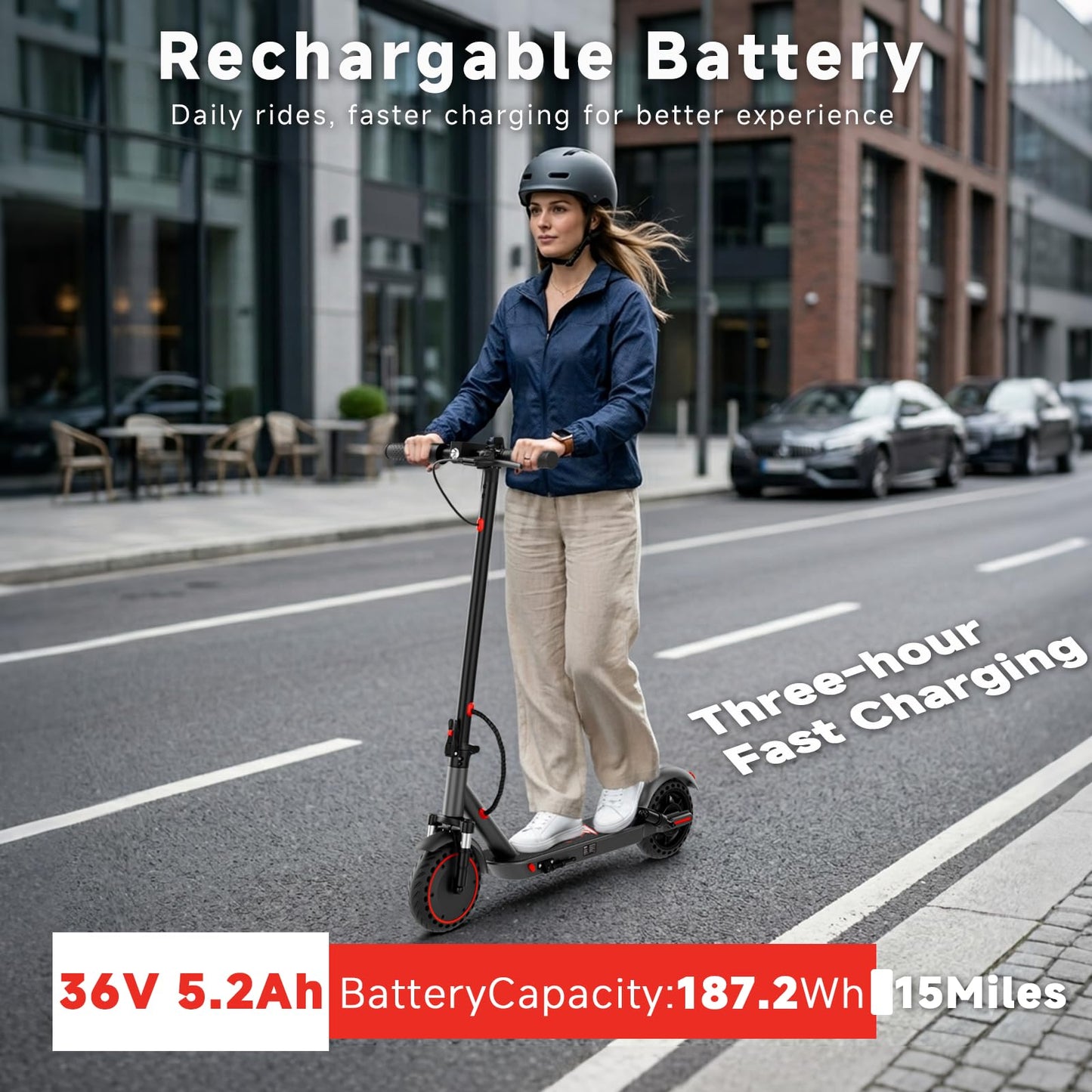 Qlaway 8.5" Electric Scooter for Adults Dual Shock absorbers 19 MPH 350W Motor,Four Modes E Scooter 15 Miles Range, Foldable,APP Control