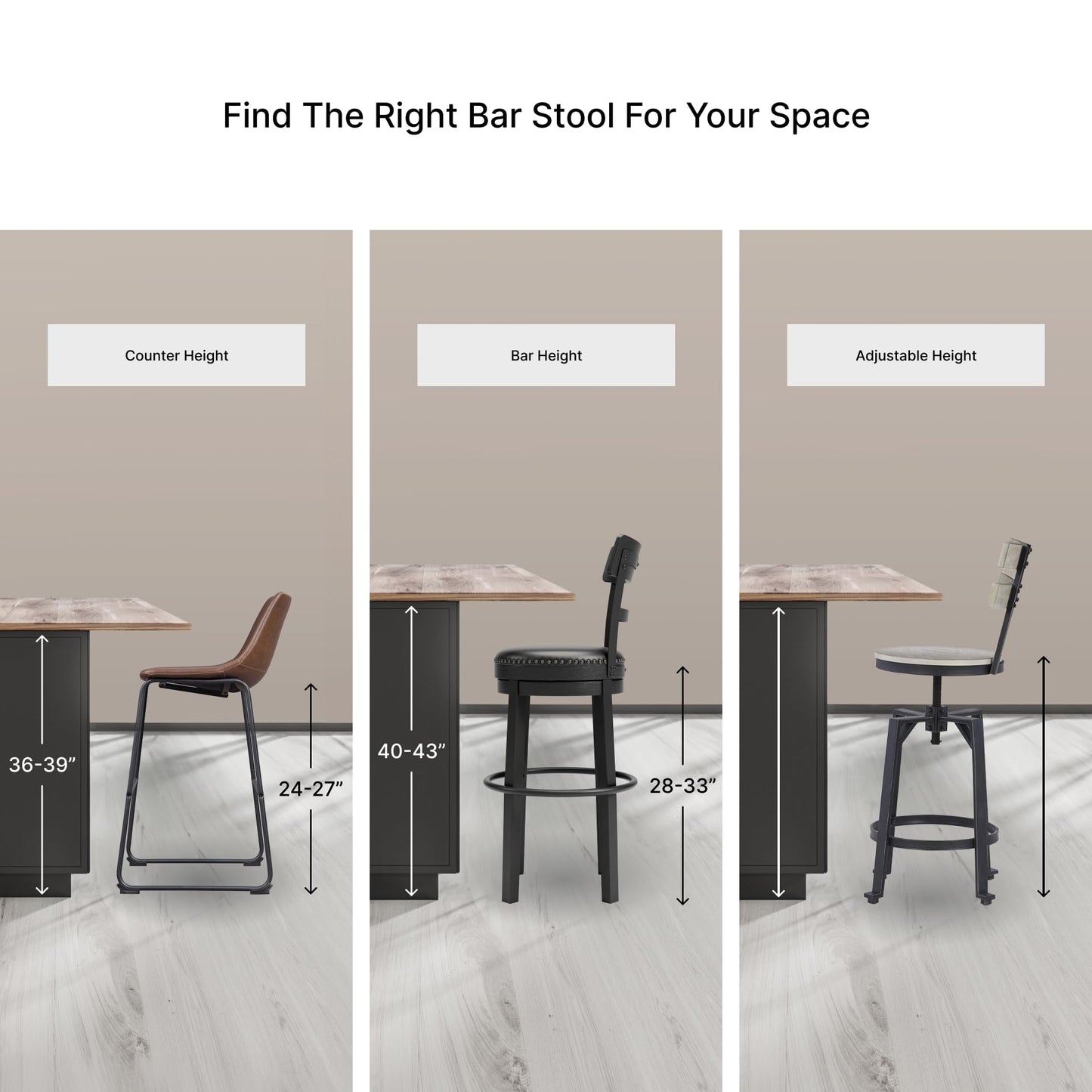 Signature Design by Ashley Haddigan Upholstered Barstool, 2 Count, Slat Back Design, Cushioned Seat, Wood, 25.5" H, Dark Brown