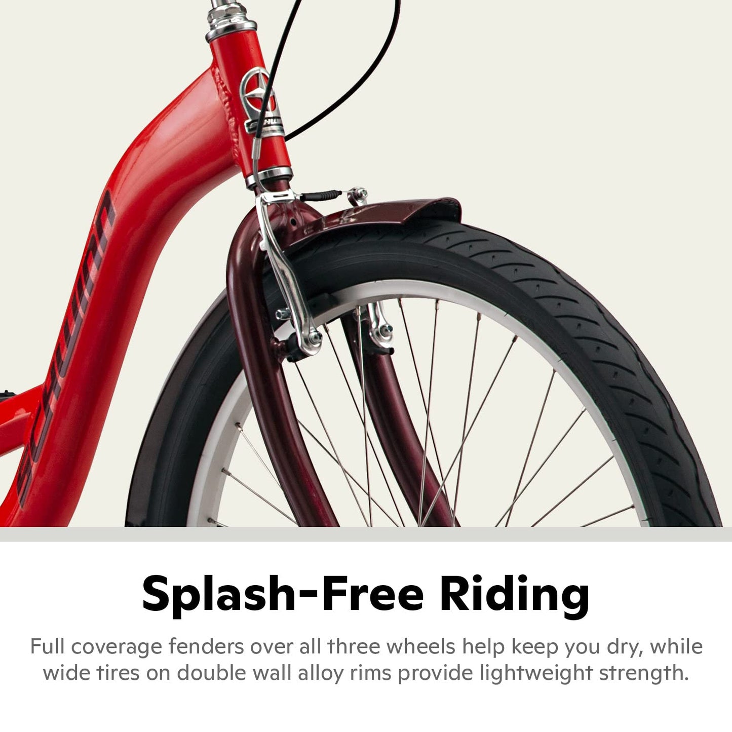 Schwinn Meridian Adult Tricycle, 26 Inch Bike for Women and Men, Single-Speed Adult Trike, Low Step-Through Frame, Springer Cruiser Seat, Upright Riding Position, Bike with Basket, Tricycle for Adults