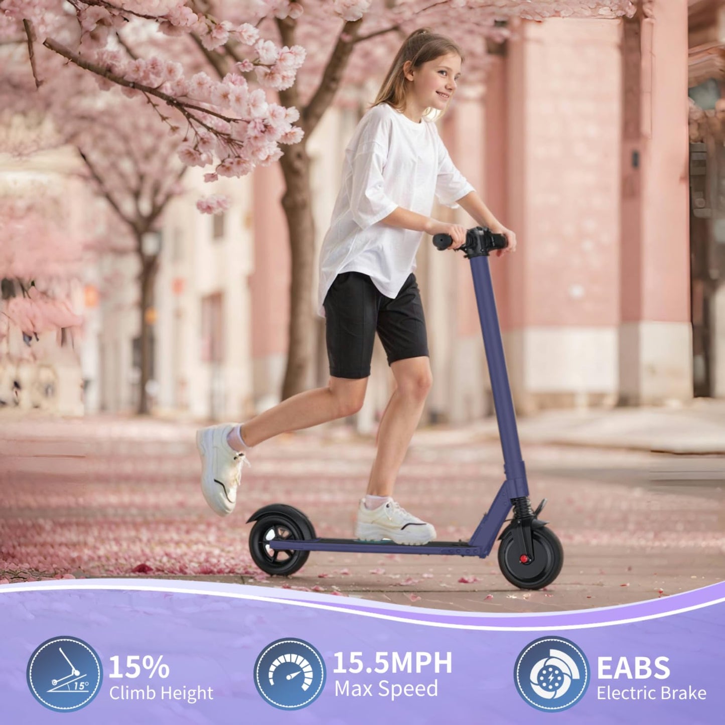 Caroma Electric Scooter Adults, Peak 450W Motor, Speed Control Scooter with Smart Big LED Display Max 16 MPH, 21 Miles Range, Lightweight Foldable E-Scooter