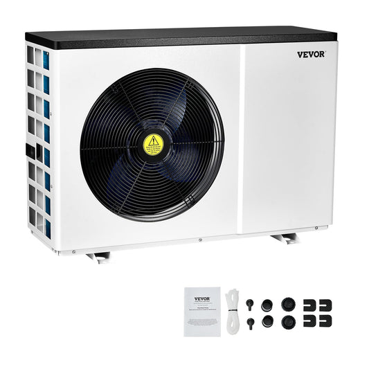 VEVOR Electric Pool Heat Pump, 51,200 BTU, Fits 7,926-15,851 Gallon Above & In-Ground Pools, Low Noise Heating & Cooling, Energy-Saving Water Heater AC208-230V 60Hz