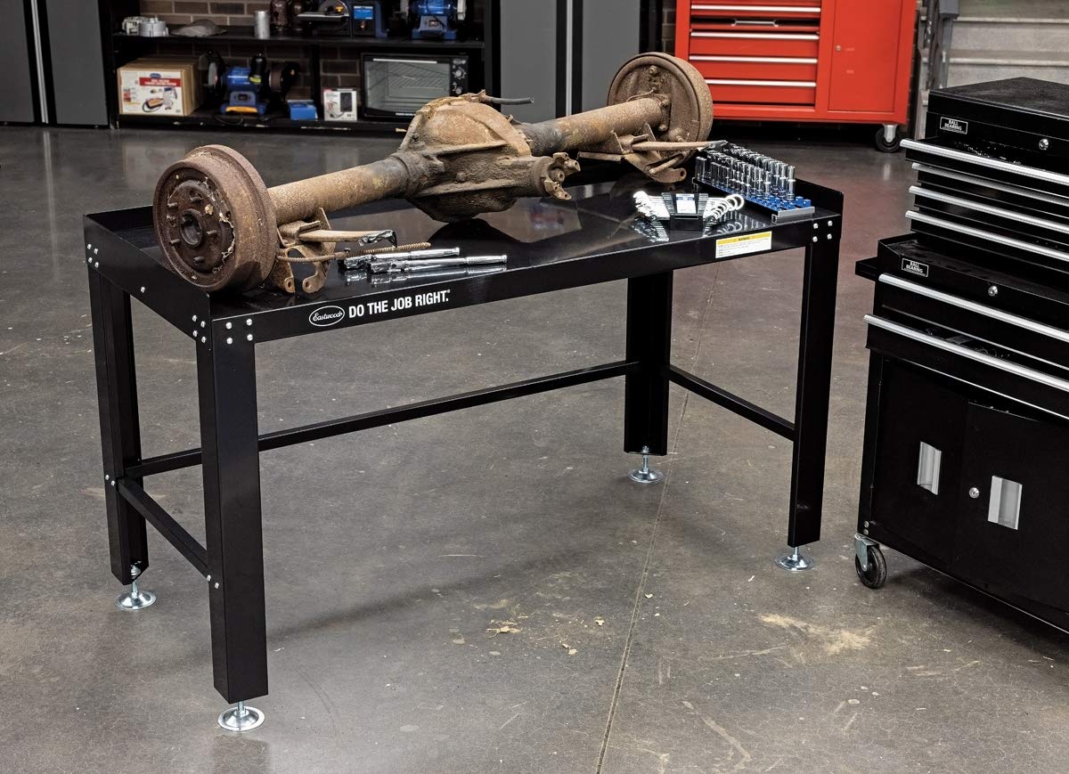 Eastwood Heavy Duty Steel Construction Shop Fully Adjustable Work Bench Holds Up to 1600 Lbs Powder Coated Finish