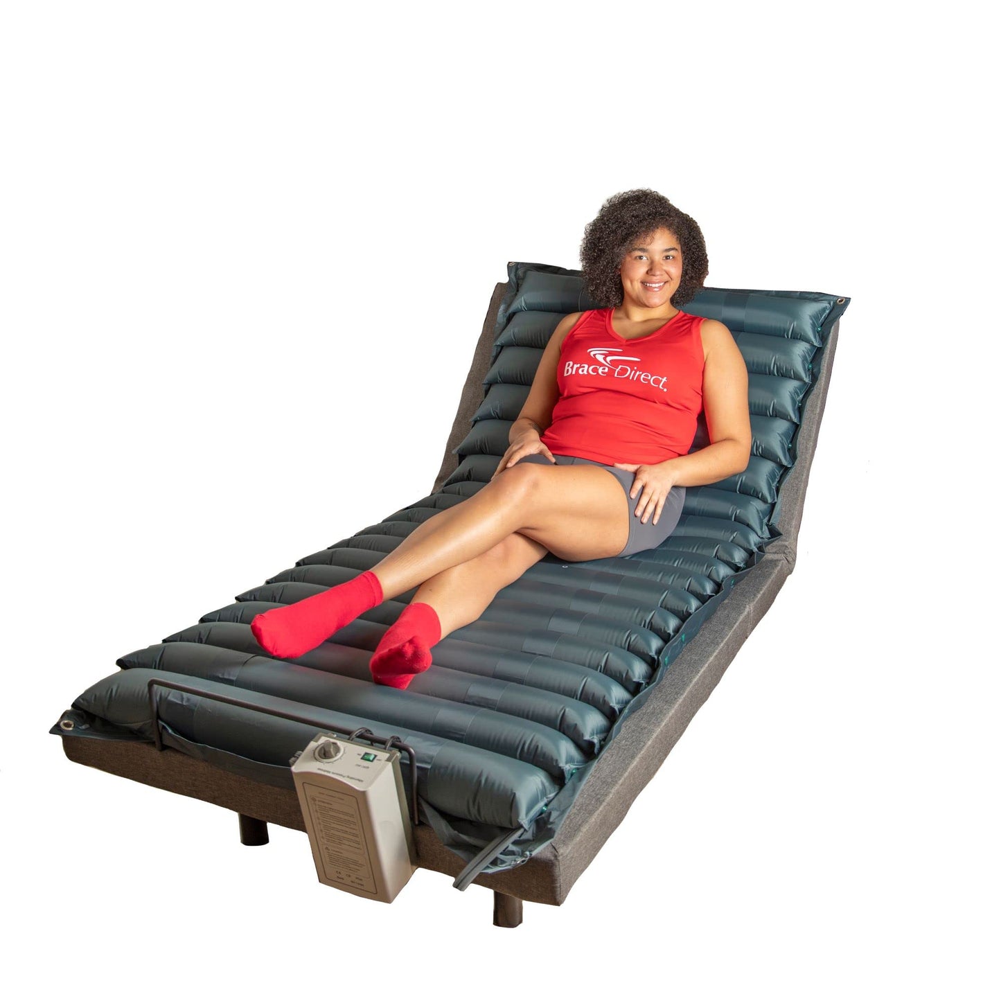 Therahab 4.5” Alternating Pressure Air Mattress with Electric Pump - Low Air Loss - Stage 2 Pressure Sores, Ulcers, Bed Sores, Hospital Bed Mattress Topper