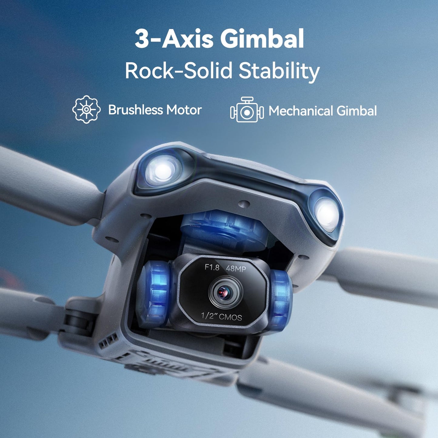Ruko F11PRO 2 Plus Drones with Camera for Adults, 48MP 8K Photo, 3-Axis Gimbal Stabilizer, 74 Mins Flight Time (2 Batteries), 20,000ft Transmission, Beginner-Friendly Tech Gift