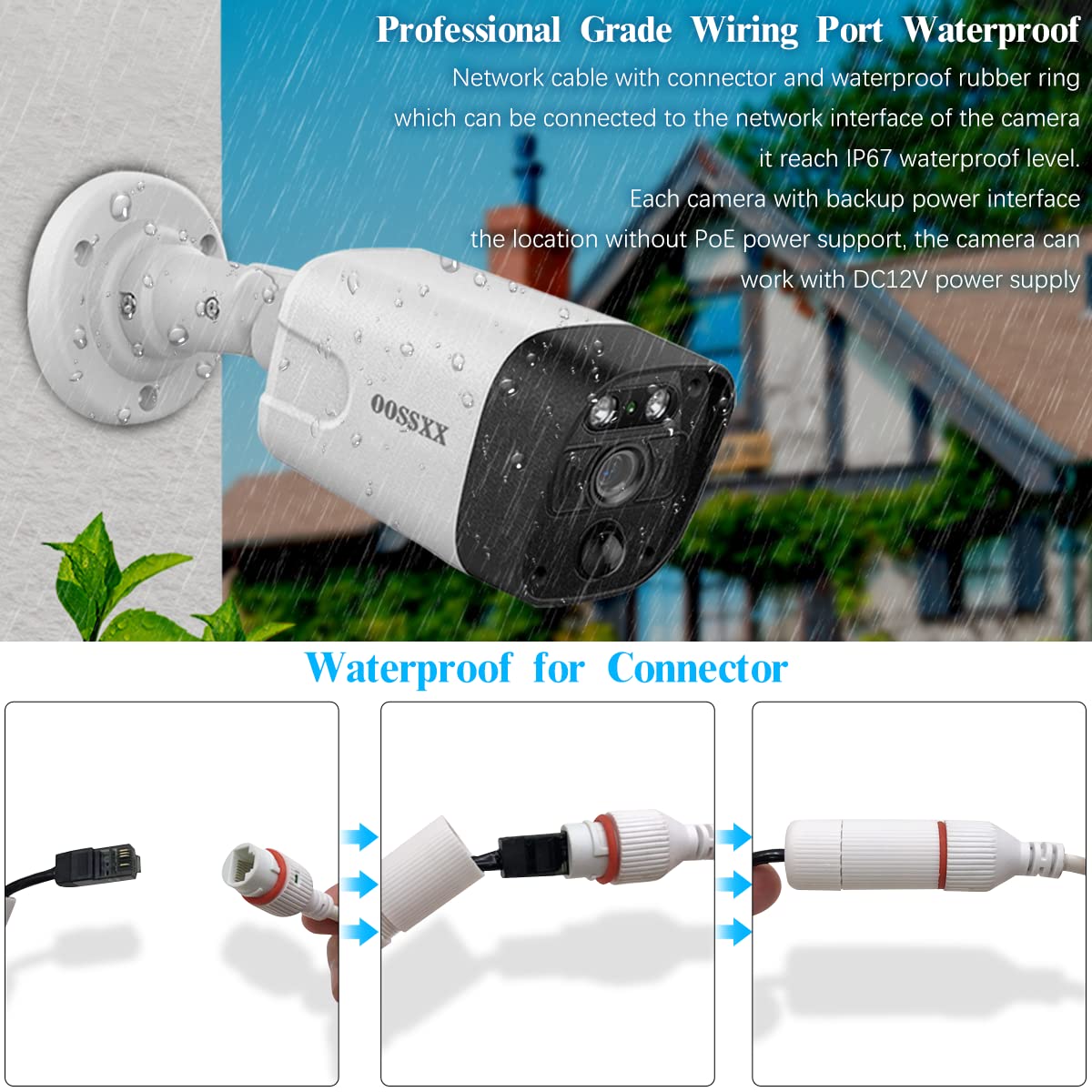 (2026 Update) 4K POE Security Camera System, 8CH NVR with 8 Wired 4K Bullet Cameras, 130° Wide Angle, AI Human Detection, PIR Sensor, Two-Way Audio, IP66 Waterproof, 4TB HDD, Free App No Monthly Fee