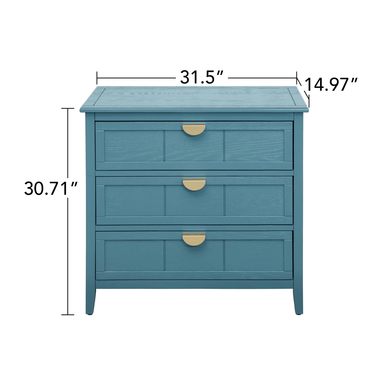 Nightstand Bedside Table End Table Storage Chest Cabinet (Blue(3 Drawers))