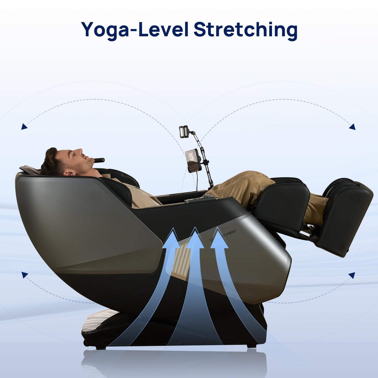 Lifevibe VAT Massage Chair Full Body VibroAcoustic Sonic Wave, SL-Track Zero Gravity Recliner with 25 Auto Modes, Smart Body Scan, Extendable Footrest, Reading Lamp, Black