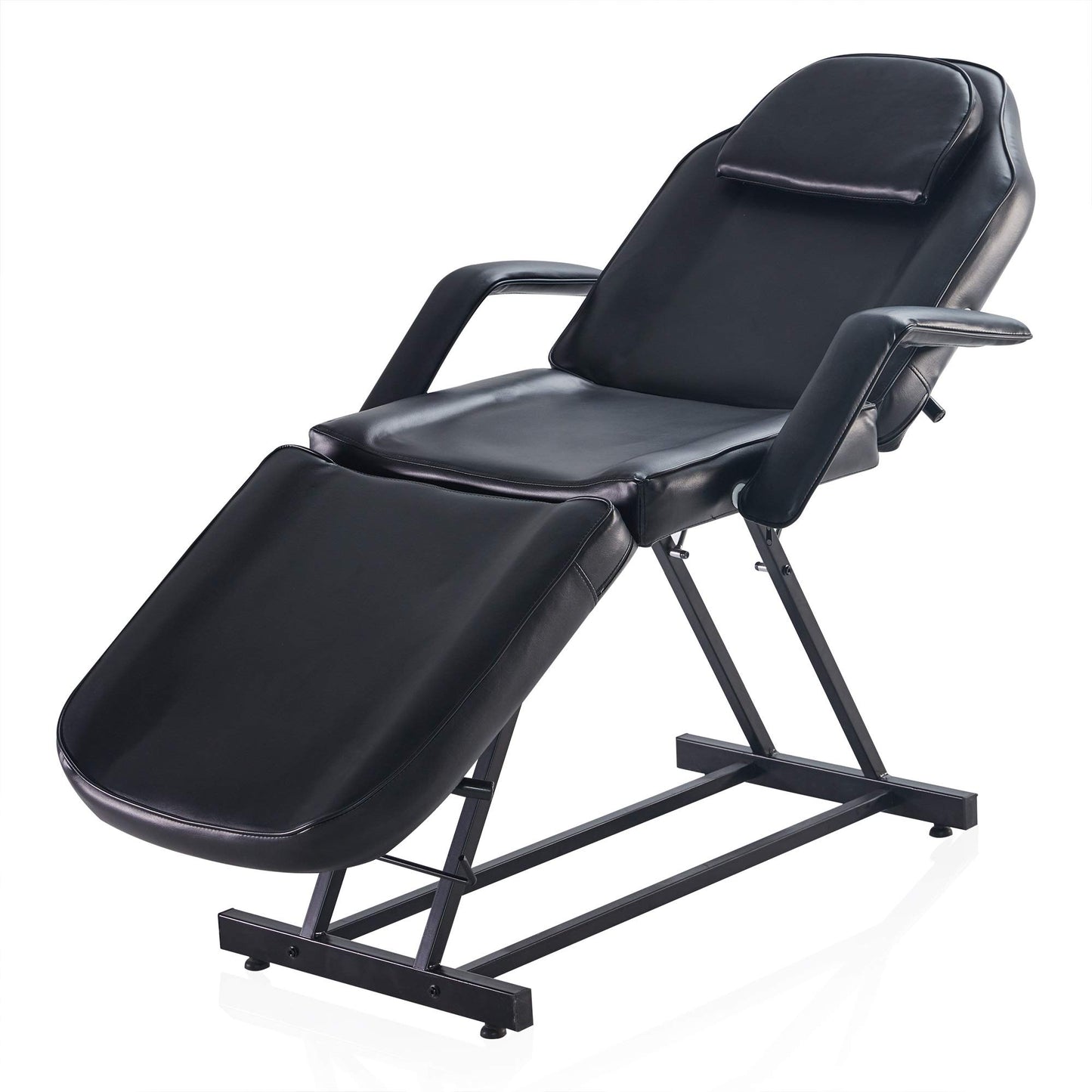 BELLEZE Adjustable Tattoo Table Chair Salon Bed Eyelash Microblading Esthetician Equipment for Professional Massage Facial Lash Beauty Treatment Spa - Black