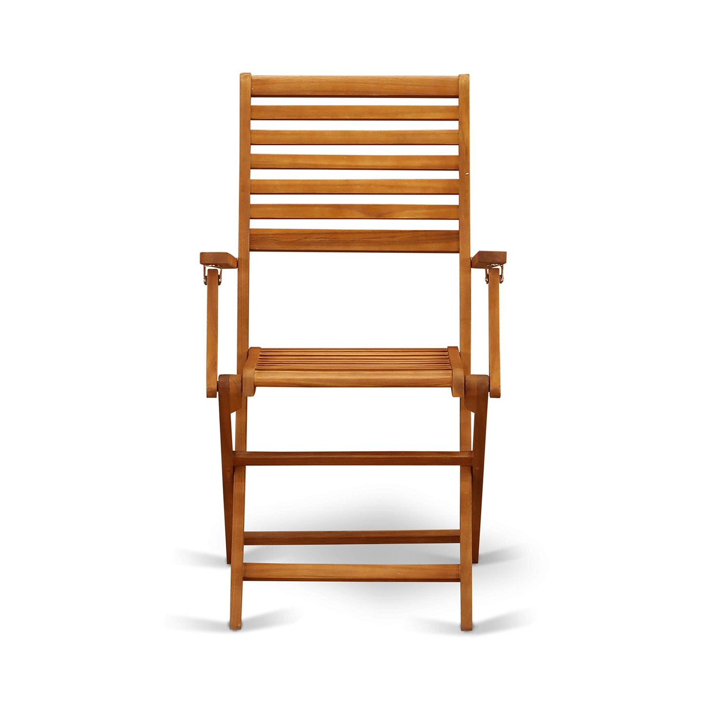East West Furniture DEBS5CANA 5 Piece Patio Dining Set Includes a Rectangle Outdoor Acacia Wood Table and 4 Folding Arm Chairs, 40x72 Inch, Natural Oil
