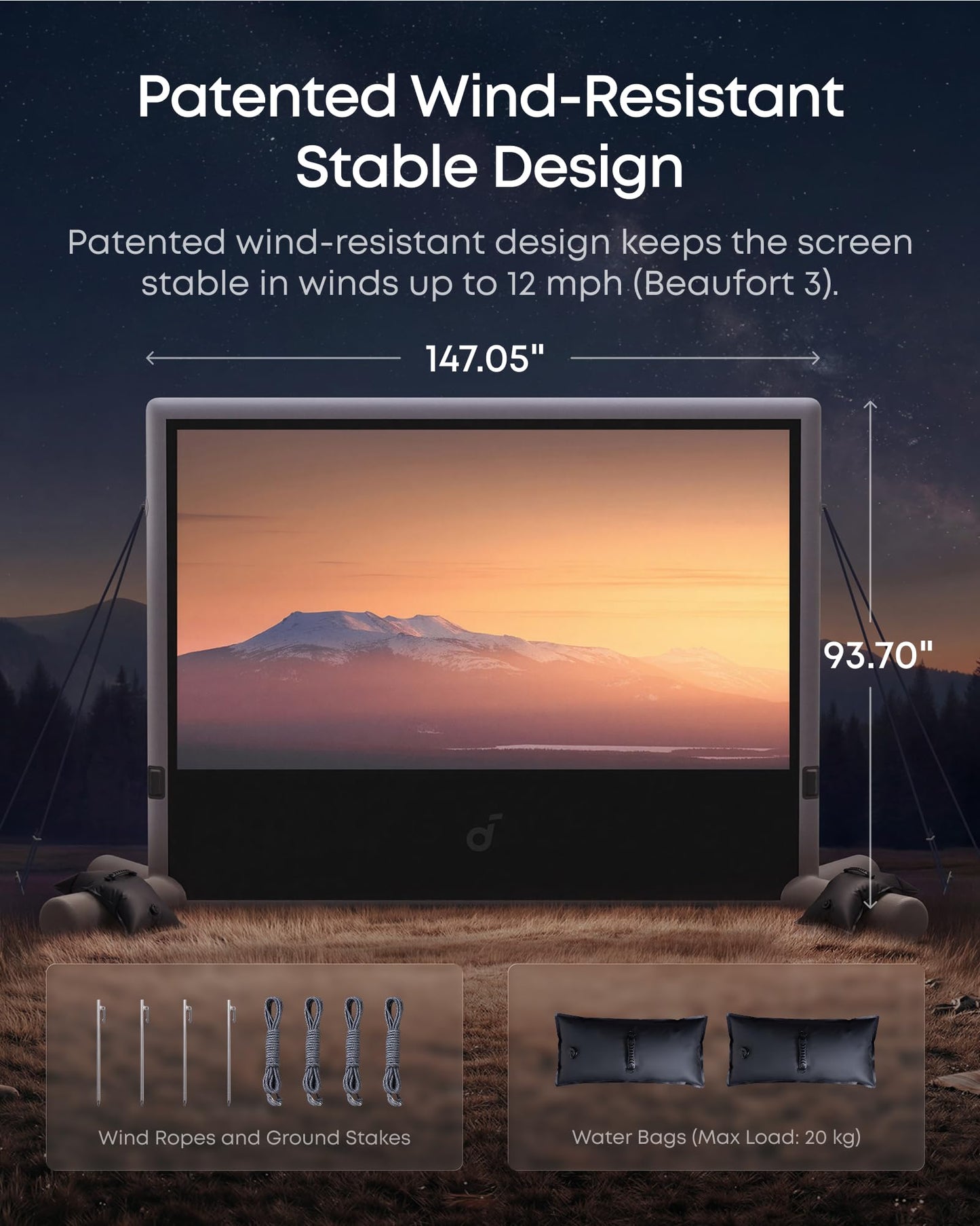 soundcore Nebula X1 Pro Mobile Theater: 4K Triple Laser Projector with 120" Silent Inflatable Screen, 3500 ANSI Lumens, 7.1.4 Dolby Atmos, 56000:1 Contrast, Optical Zoom, Wireless