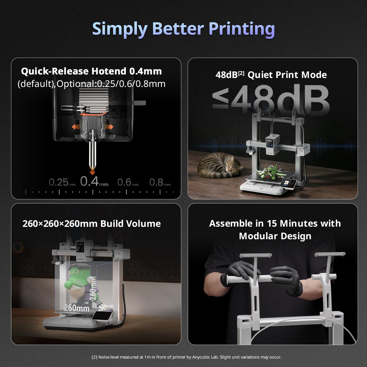 ANYCUBIC Kobra X Fast 3D Printer, Native 4-Color & 19-Color Maximum with 4 ACE 2 Pro, High Speed Large Build Volume FDM 3D Printer with Auto Leveling for Print Farm Bulk Production Model Sellers