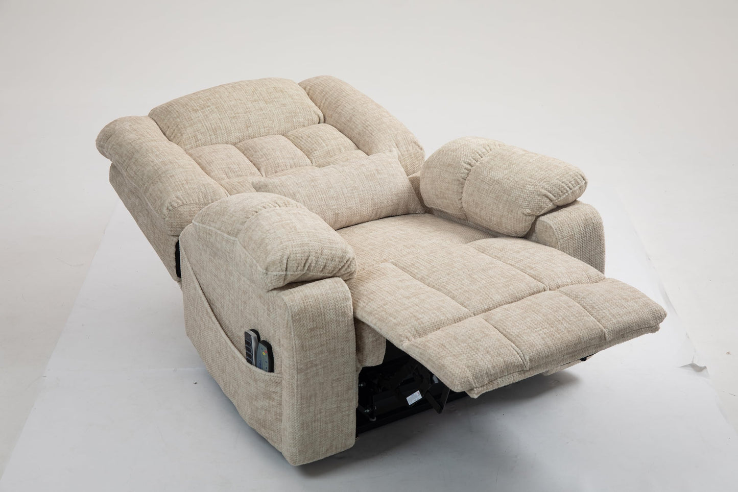 Power Lift Recliner Chair with 4 OKIN Motors Heat and Massage Lay Flat Electric Recliner Sofa Chair Adjustable Headrest and Lumbar for Big and Tall Adults