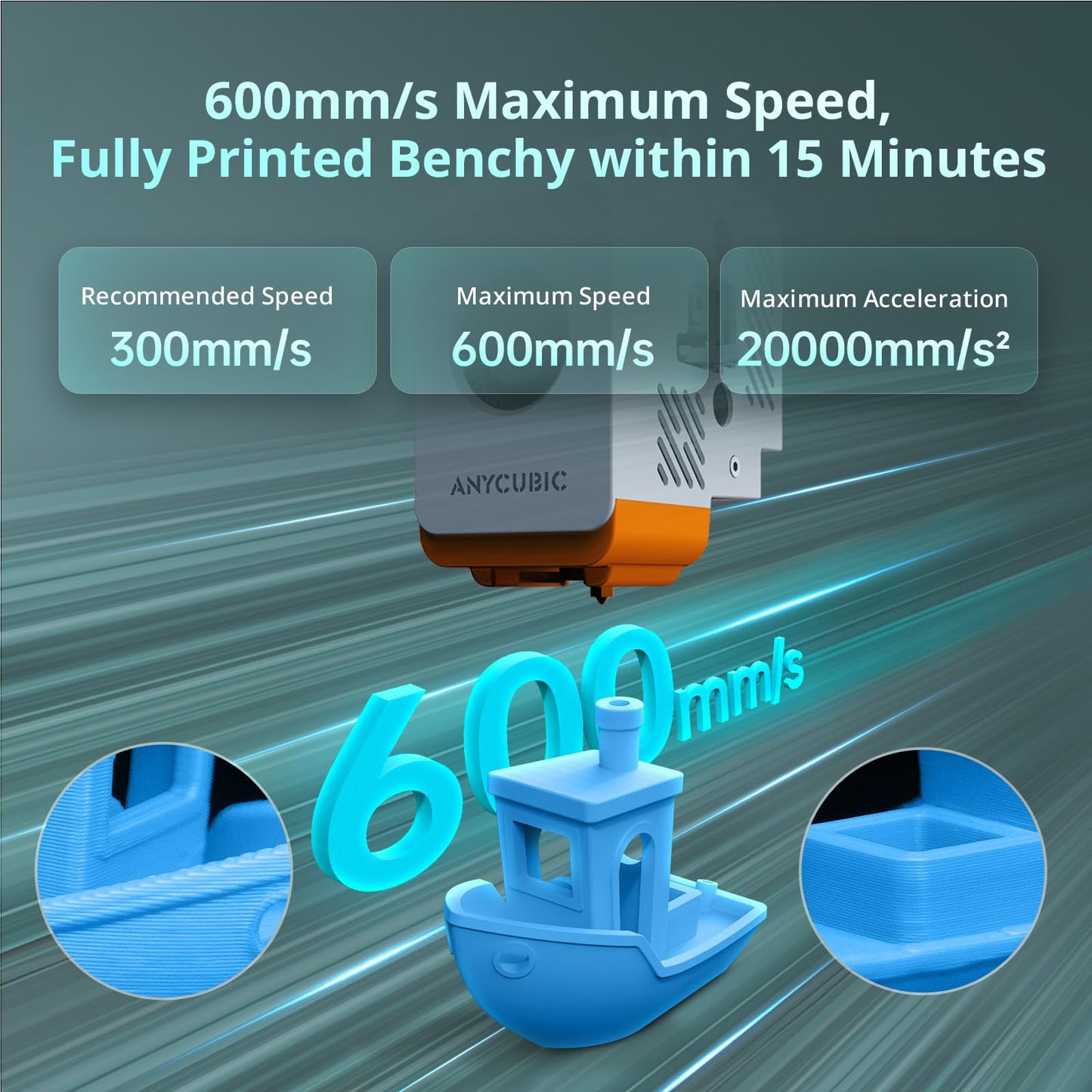 Anycubic Kobra S1 Combo Multi-Color 3D Printer, Fast 600mm/s Printing Auto Leveling with Auto Calibration Anycubic App One-Click Printing 250 x250x250mm Build Size