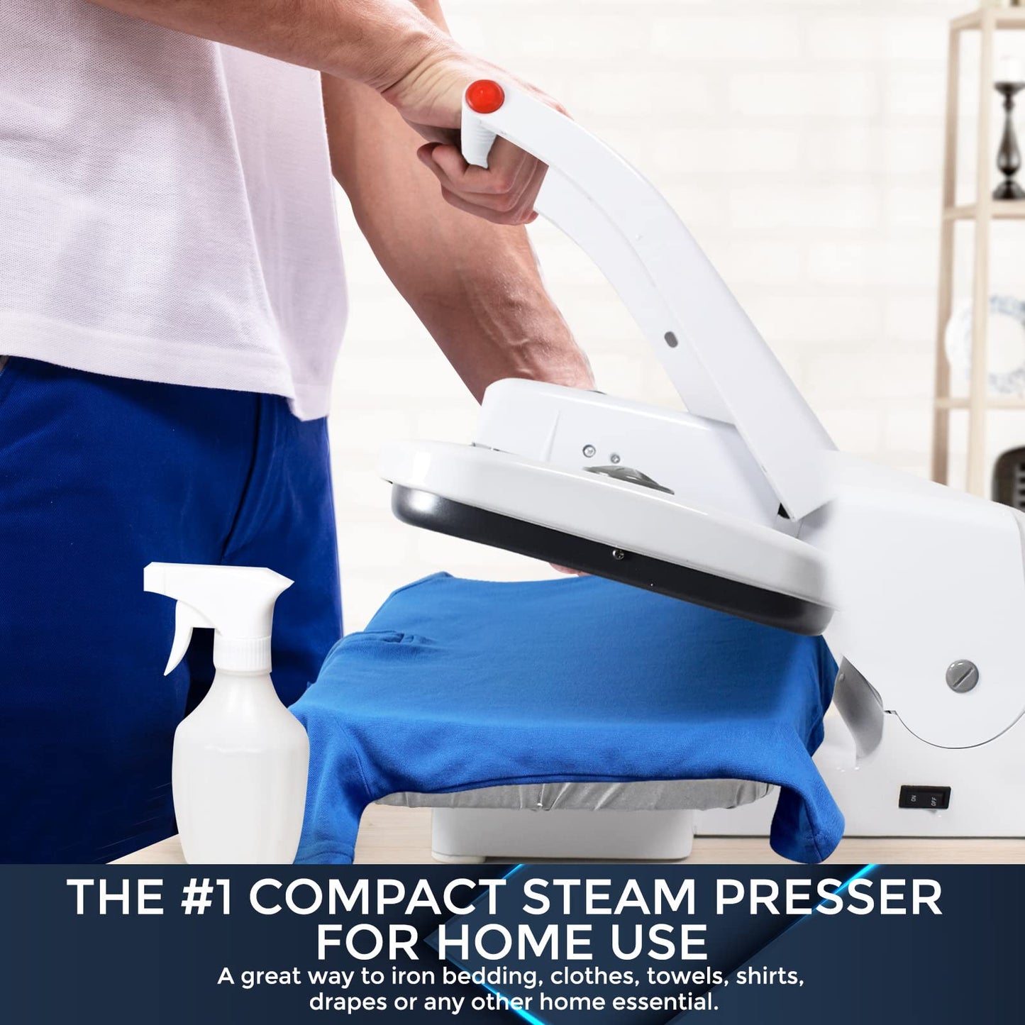 Speedypress Ironing Steam Press - 22 Inch Clothes Press Machine for Home - 5 Temperature Settings for All Fabrics and Steam Burst Function for Perfect Ironing