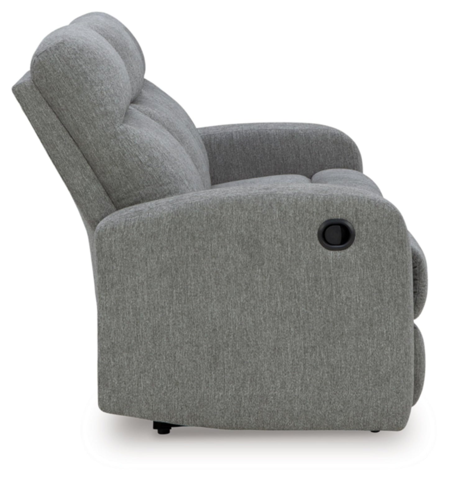 Signature Design by Ashley Carrigan Lane Classic Manual Pull Tab Dual Sided Reclining Sofa with Position Lock, Gray