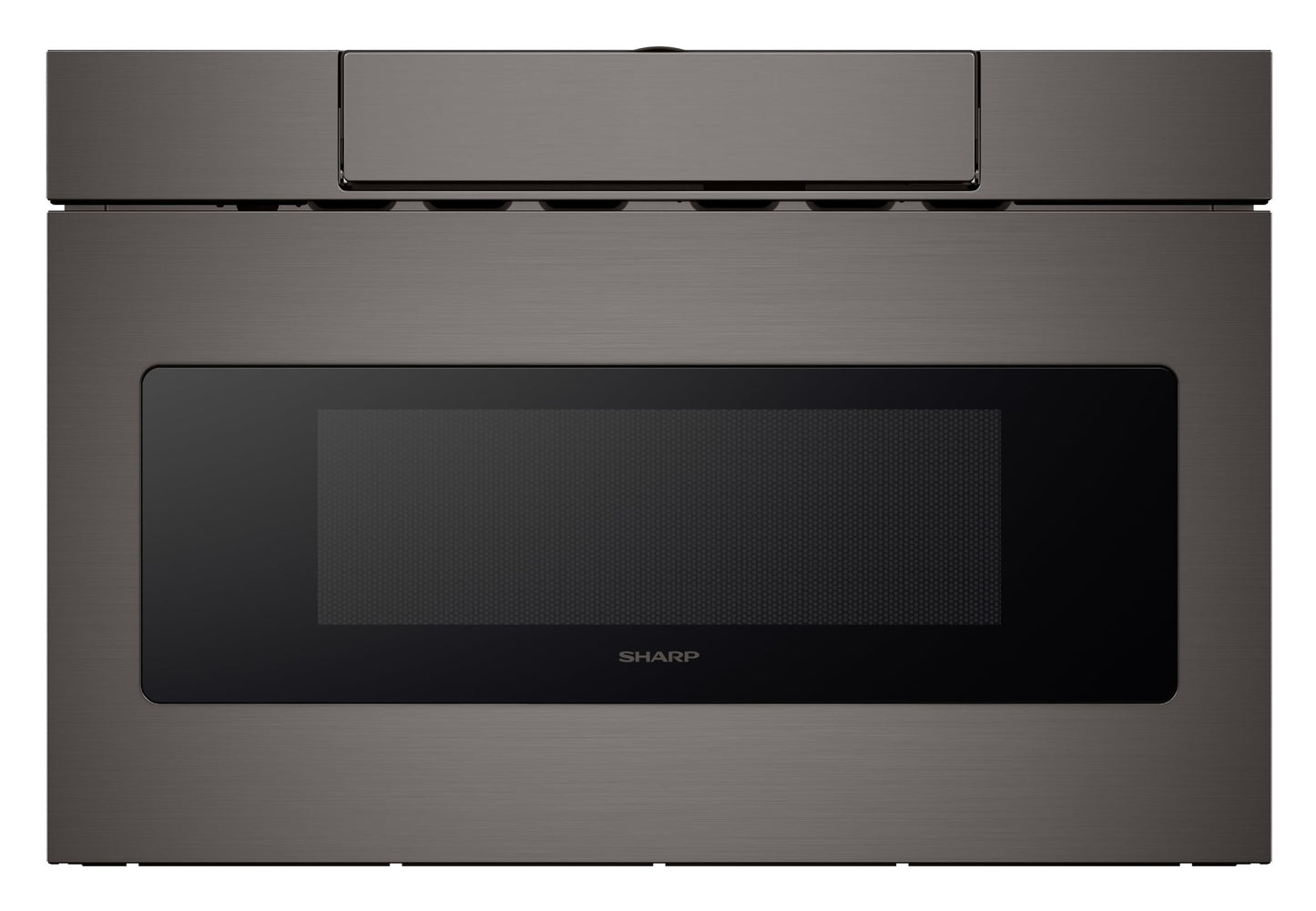 SHARP SMD2470AH Microwave Drawer Oven, 24-inch, 1.2 Cubic Feet, 950 Watt, Concealed Control Panel with Digital LCD Display, Black Stainless Steel