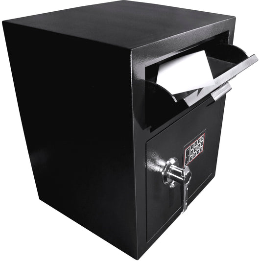 Barska Digital Depository Safe with Drop Slot – Solid Steel Lock Box for Cash, Mail & Valuables, Dual PIN Code Access, Anti-Pry Door, 2 Steel Bolts, Mounting Hardware – for Home & Office Security