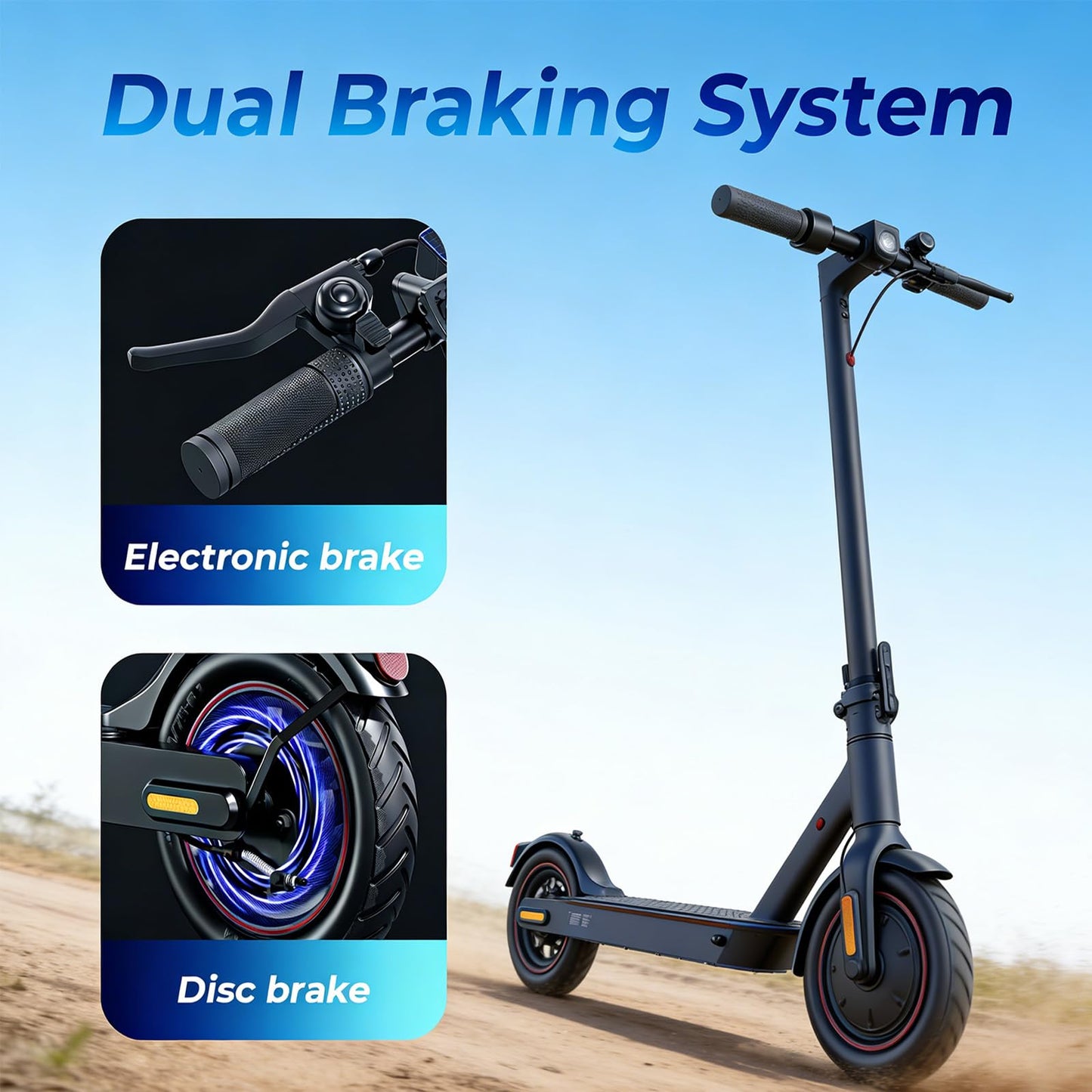 HopCycle Electric Scooters - Electric Scooter Adults, 1200W/1000W/500W Motor, 28/25/21/18 MPH Top Speed, 10''/8.5'' Tires, 28/25/23/21Miles, APP Control E Scooter for Teens Dark Black