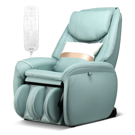 Giantex Full Body Massage Chair, Zero Gravity SL Track Electric Recliner with Reversible Footrest, Back Heater, Wheels & Pillow, Shoulder Detection, Calf Airbag, No Installation, Free Indoor Delivery