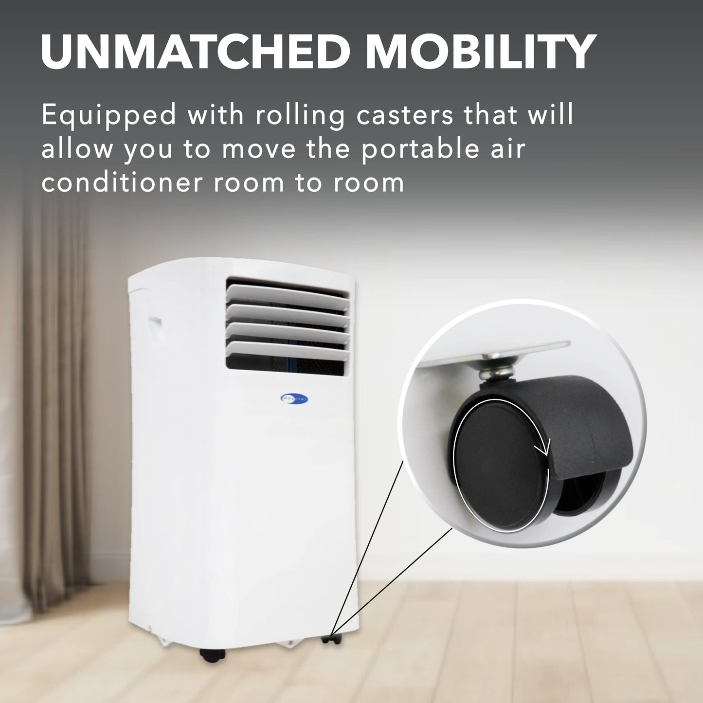 Whynter Portable Air Conditioner 10,000 BTU with Dehumidifier & Cooling Fan for 300 Sq. Ft. Rooms, Includes AC Unit Window Kit, ARC-102CS (7,000 BTU SACC), White