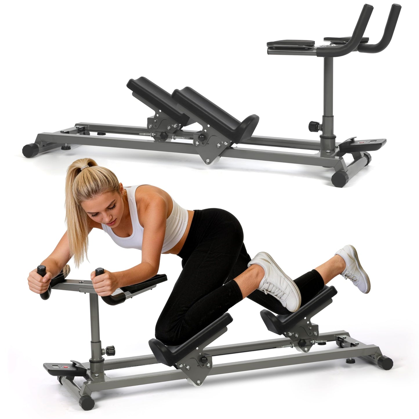 EVERYMATE Exercise Crawler Machine, Spine Twist and Stretch Trainer, Full Body Cardio Machine, Builds Core Strength, Home Gym Equipment with Adjustable Hand Grips & Knee Support