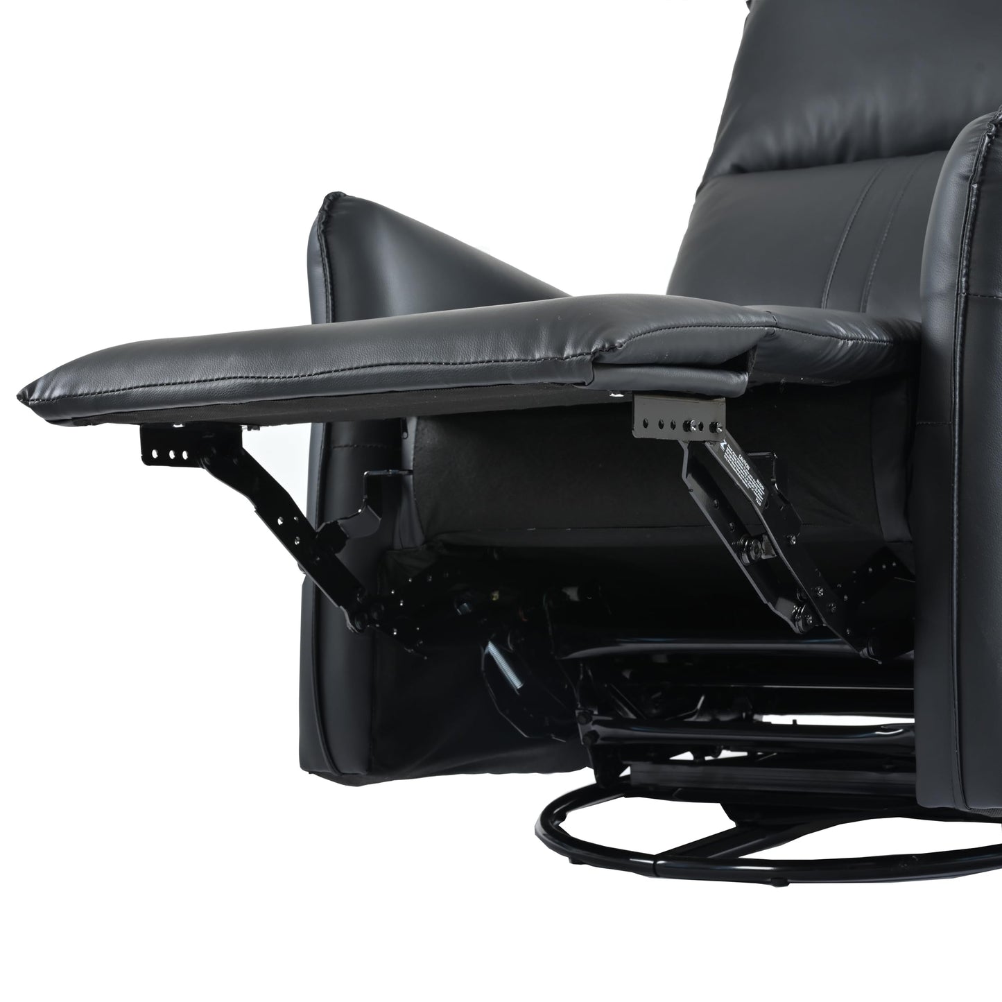 Ball & Cast Power Recliner Chair with USB and Type-c Ports,Swivel Rocker Recliner Sofa W/Padded Backrest,Infinite Position Power Lift Chair,for Living Room,Bedroom,Home Theaters,Black