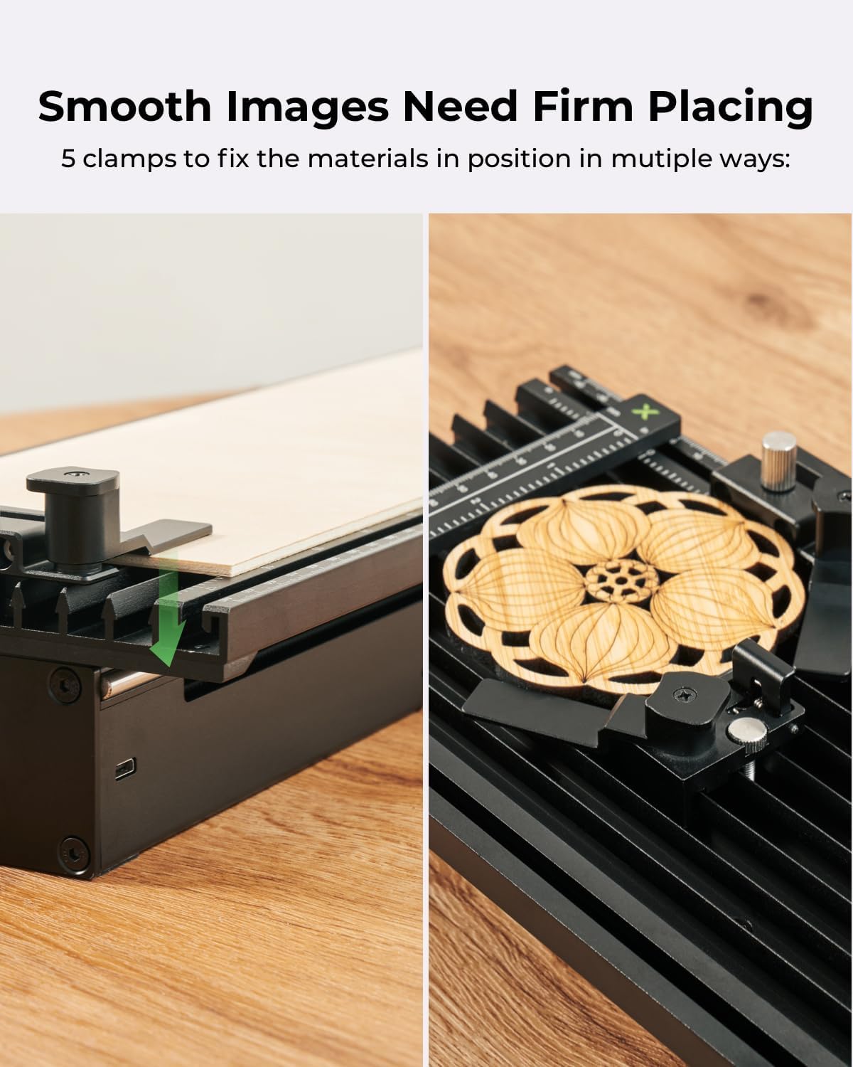 xTool Slide Extension for F2/F1/F1 Lite, Expand The Laser Engraving Area to 115 * 400mm, Longer Laser Engraving and Cutting for Laser Engraver, 5 Clamps Included for Stability