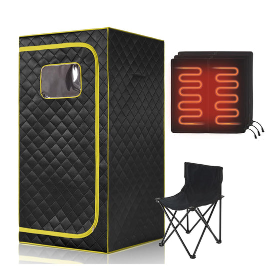 TaTalife Portable Infrared Sauna, Full Size Far Infrared Sauna, One Person Sauna Tent, Separate Heating Foot Pad and Portable Sauna Chair Home Saunas for Relaxation Detox