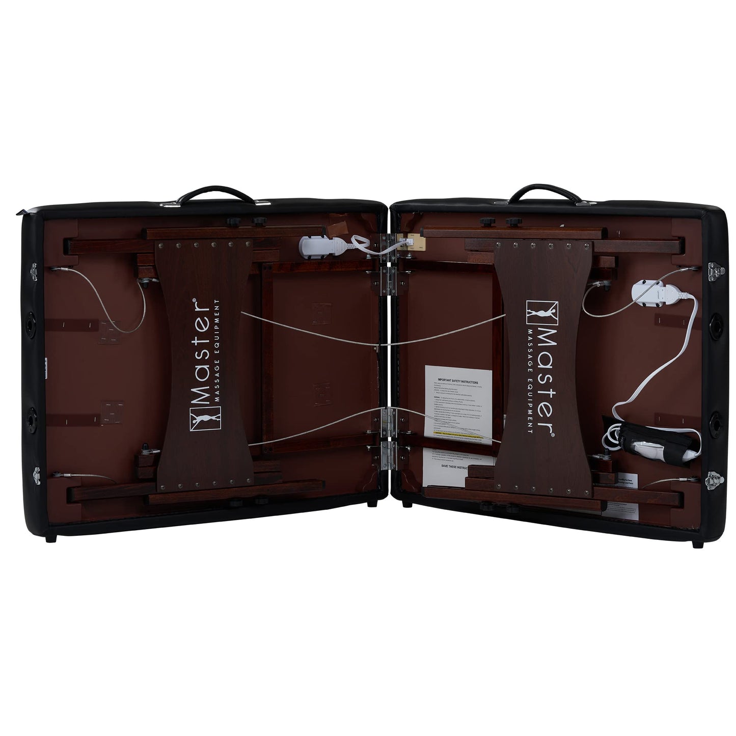 Master Massage 30" Roma II Therma-Top Heated Portable Massage Table, Spa Beauty Bed with Adjustable Heat, Face Pillow & Carry Case – Black