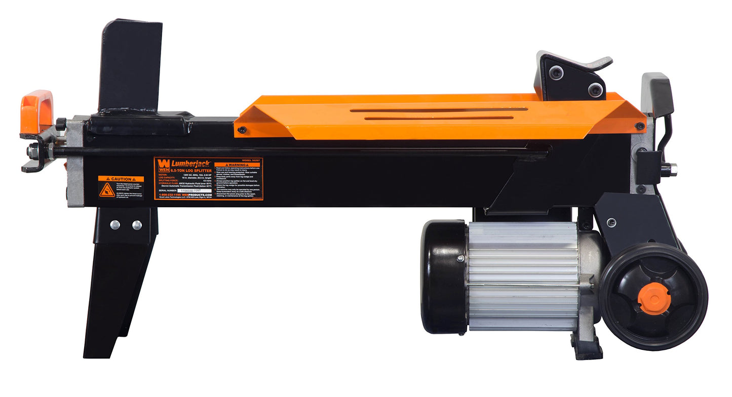 WEN Electric Log Splitter, 6.5-Ton Capacity with Portable Stand (56208)