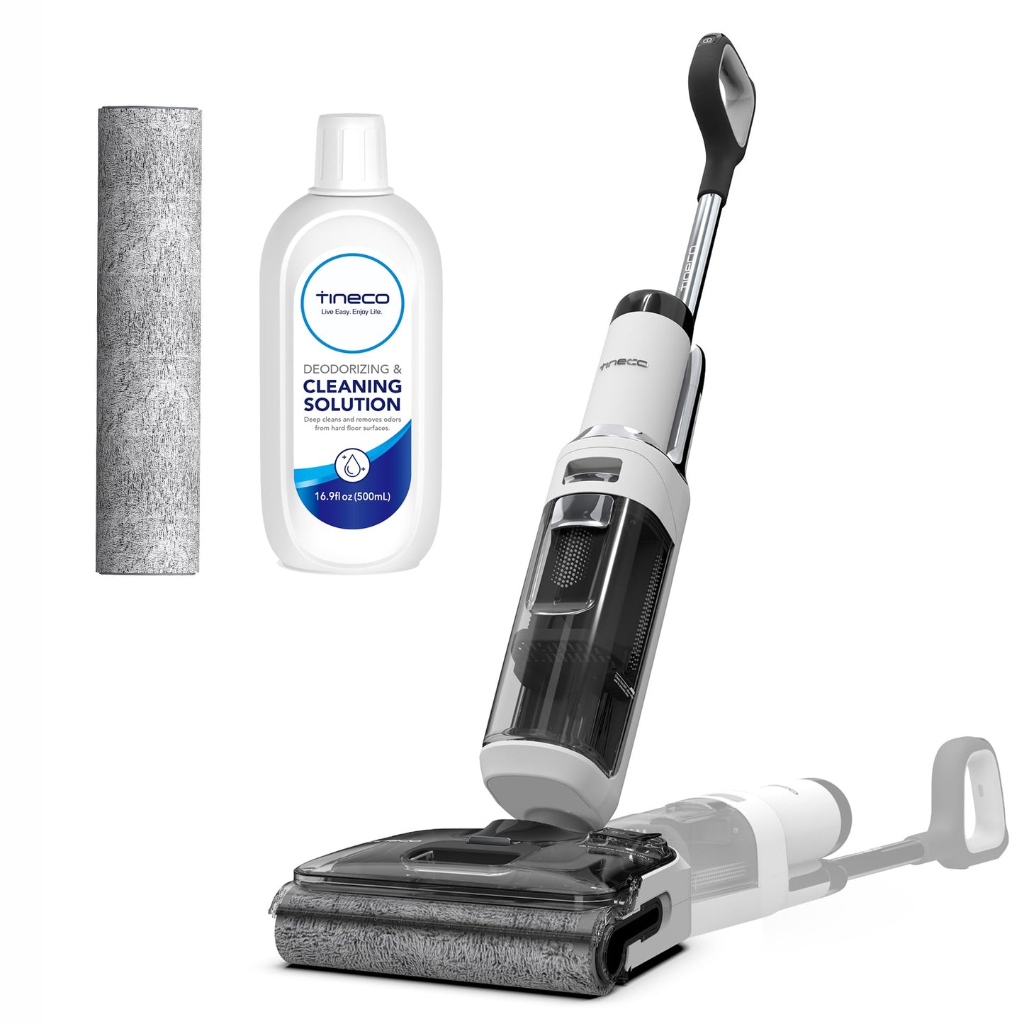 Tineco Floor ONE Stretch S6 Cordless Wet Dry Vacuum Cleaner, 180°Lay-Flat Smart Vacuum Mop, 40 Minutes Long Runtime 158℉ Flashdry Self-Cleaning, Dual-Sided Edge Cleaning Lightweight Floor Cleaner
