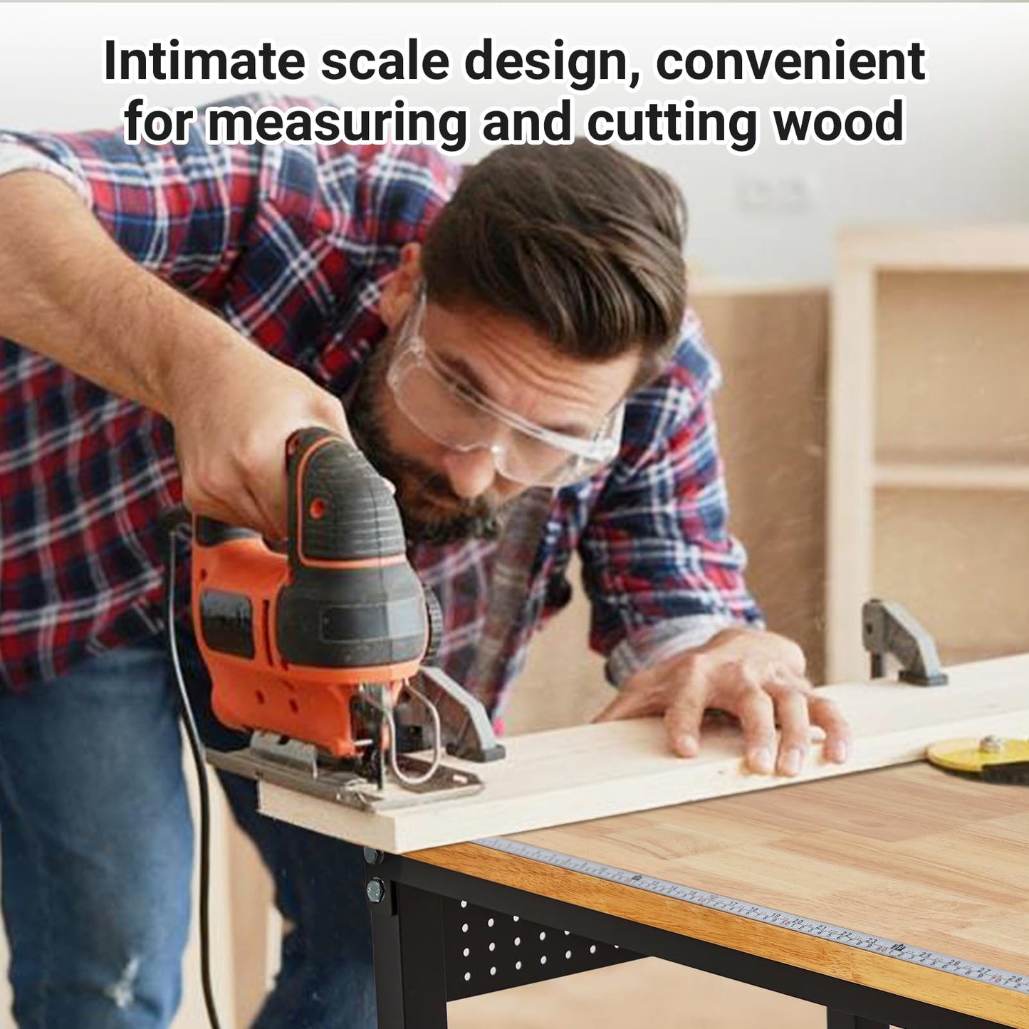 Adjustable Workbench with Wheels 70x21 Inches-Heavy Duty Adjustable Height Work Benches for Garage,Lockable Rolling Workbenches for Workshop and Home DIY 27.8"-39.5" Height