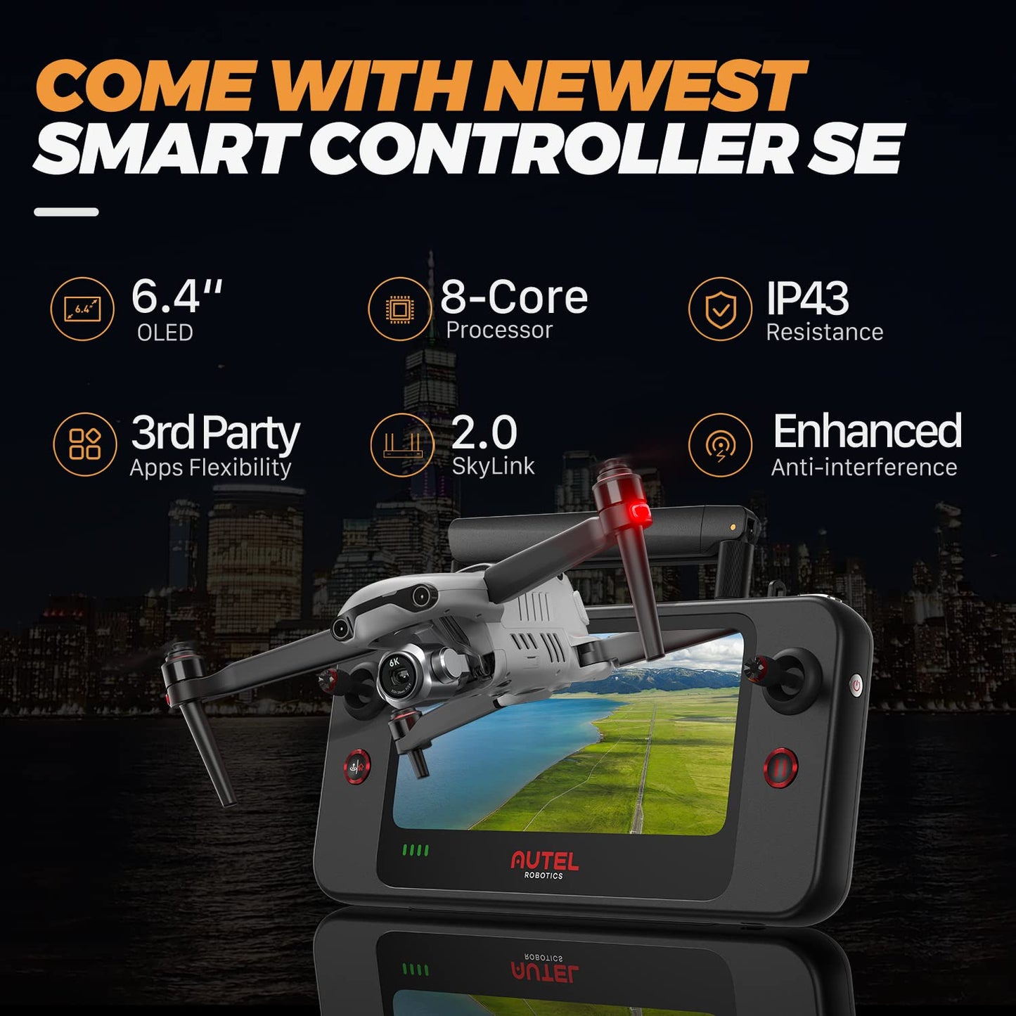 Autel Robotics EVO 2 PRO V3, Son-y 1" CMOS Sensor & 12-Bit Image 6K HDR Video EVO II Pro V3 Rugged Bundle, Moonlight Algorithm 2.0, 40 Minutes, 15KM Transmission, 360° Obstacle, SkyLink 2.0