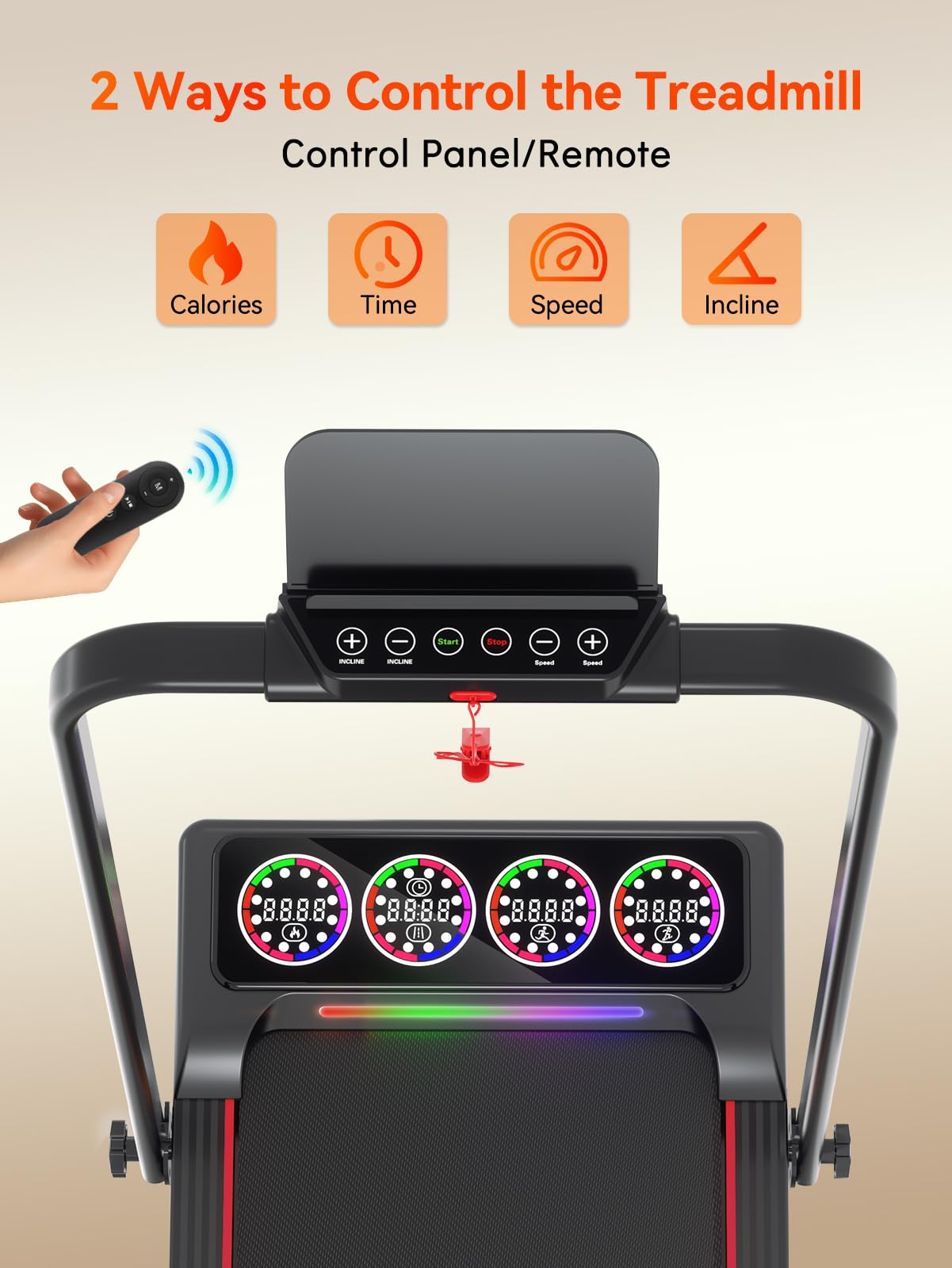 Ecogou Walking Pad Treadmill with 15% 12-Level Auto Incline& Handle Bar, Ecogou 3.5HP Quiet Under Desk Treadmill,450 lbs Capacity UI Screen & Remote Control, Compact Treadmills for Home Hiking